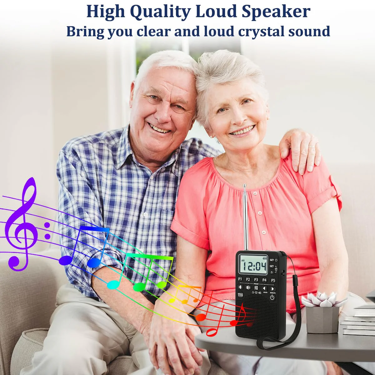 AM FM Portable Pocket Radio, Battery Operated, Digital Tuning, Excellent Reception, Loud Speaker, Long Lasting, LCD Screen, Alarm Clock, Easy to use, Handheld Emergency Radio for Indoor & Outdoor - Image 3