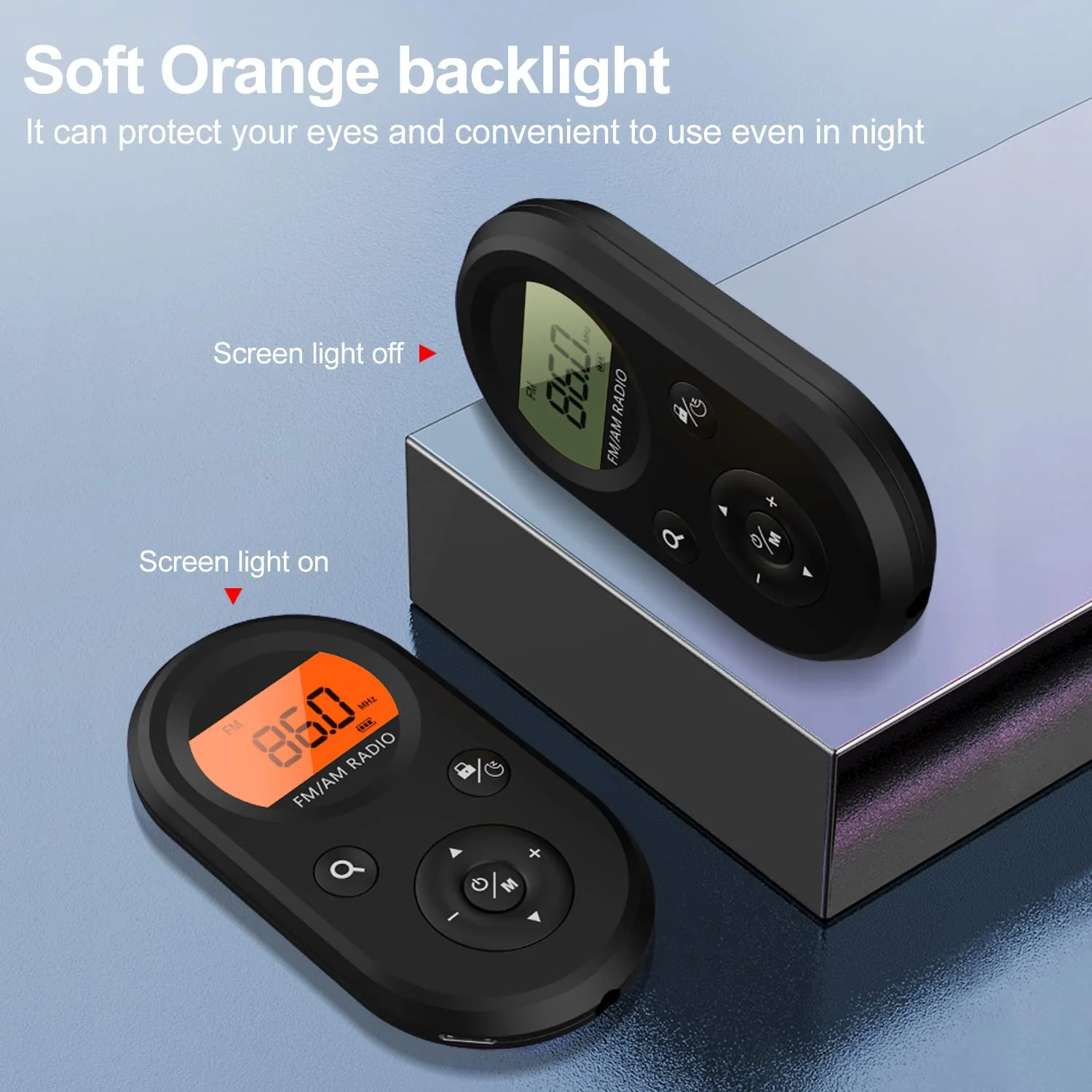 AM FM Portable Radio,Personal Pocket Radio Rechargeable with Best Reception,Long Battery Life,Stereo Earphone,Small Digital Transistor Radios for Hiking,Walking,Jogging - Image 4