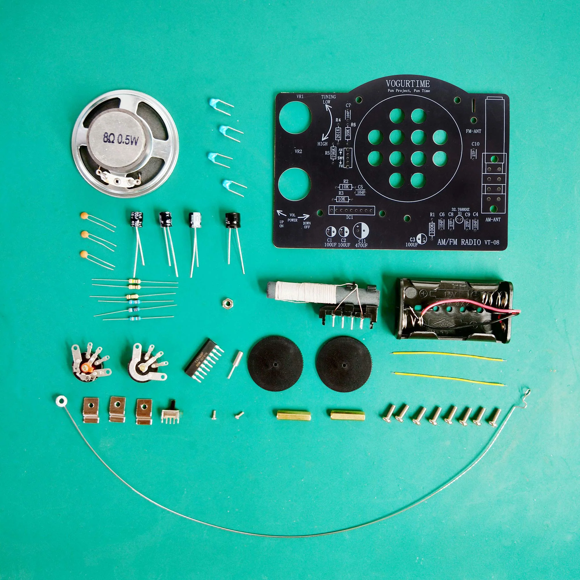 AM FM Radio Kit Soldering Project Kit for Learning Practicing Teaching Electronics, Great STEM Project and Gift, New Version Black-black - Image 2