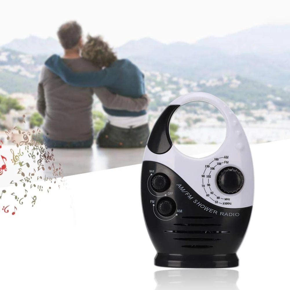 AM/FM Radio, Multifunctional Portable Shower Bathroom Hanging Music Radio Built-in Speaker Daily Sound - Image 7