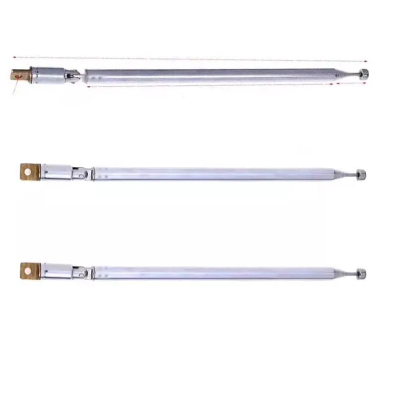 AM FM Radio Universal Antenna,64cm 25" Length 4-Sections Stainless Steel Radio Antenna for AM FM Radio Receiver TV and More 2pcs Silver. 4T-64-2pcs - Image 2