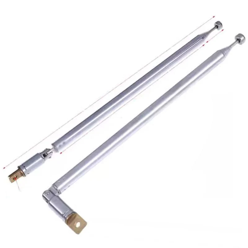 AM FM Radio Universal Antenna,64cm 25" Length 4-Sections Stainless Steel Radio Antenna for AM FM Radio Receiver TV and More 4pcs Silver. 4T-64-4PCS - Image 3