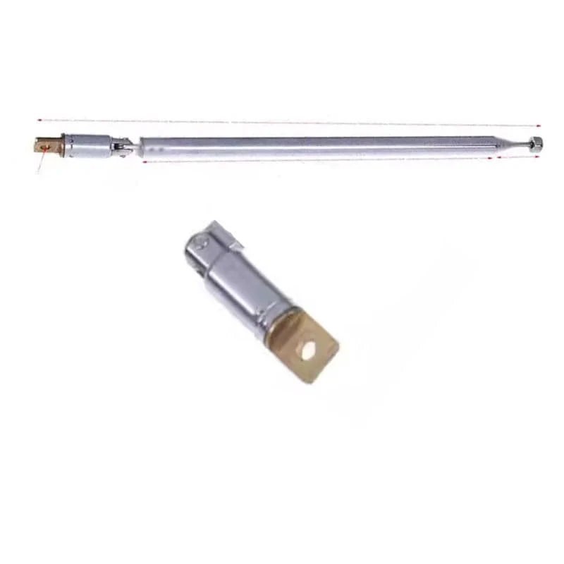 AM FM Radio Universal Antenna,64cm 25" Length 4-Sections Stainless Steel Radio Antenna for AM FM Radio Receiver TV and More 4pcs Silver. 4T-64-4PCS - Image 4