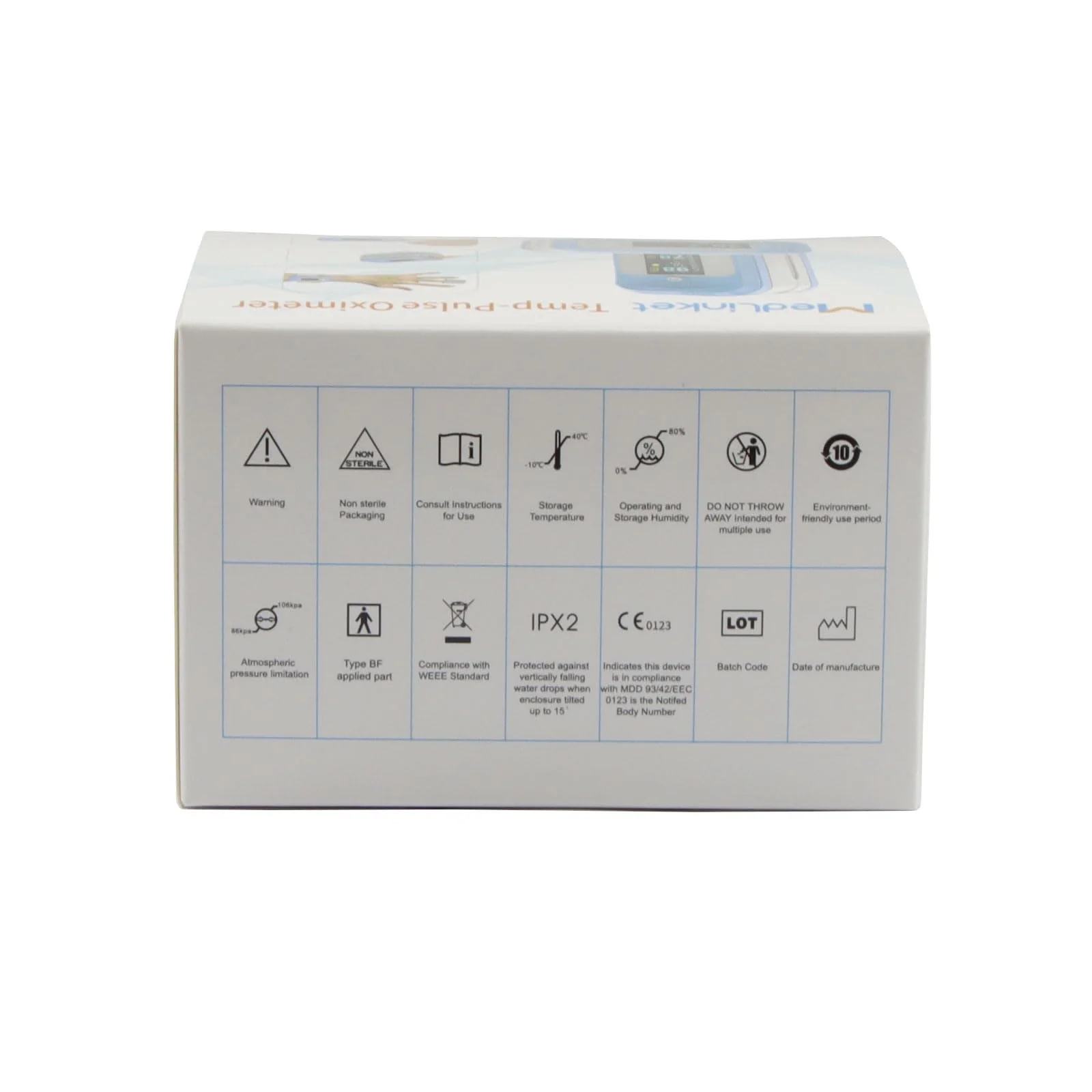 AM801 Pulse Oximeter, 5-in-1 Finger Oxygen Monitor, Measures Blood Oxygen, Temperature, Pulse Rate, Perfusion Index, Plethysmograph, OLED Display SpO2 Oxygen Reader with Storage Pouch - Image 10