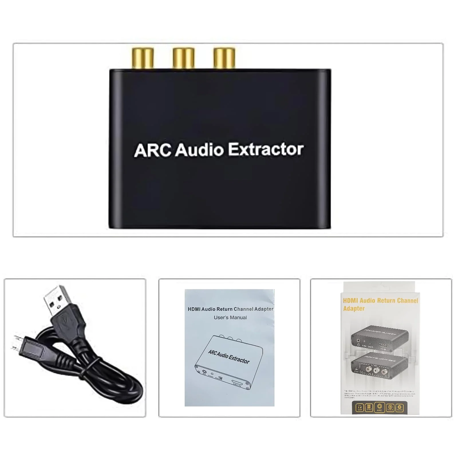 AMANKA HDMI ARC Adapter 192KHz HDMI ARC Audio Extractor with Digital Optical TOSLINK SPDIF Coaxial, HDMI ARC to RCA Audio Converter Analog 3.5mm L/R Stereo, Audio Splitter for HDTV Soundbar Amplifier - Image 5