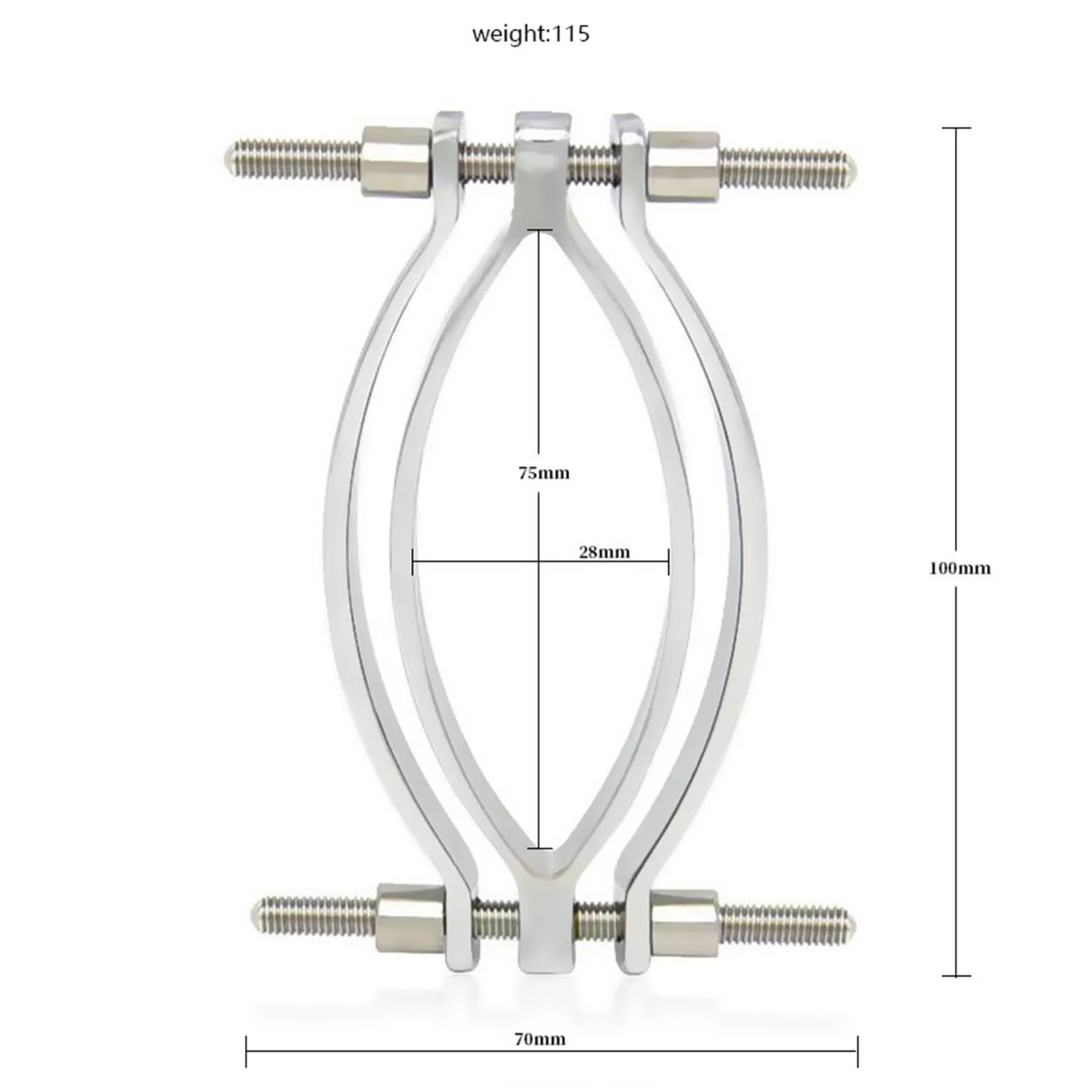 AMAZBEE Labia Spreader for Women Stainless Steel Vaginal Spreader for Speculum Fetish Clitoris Labia Clip for Adults SM Sex Games (1) 1 - Image 6