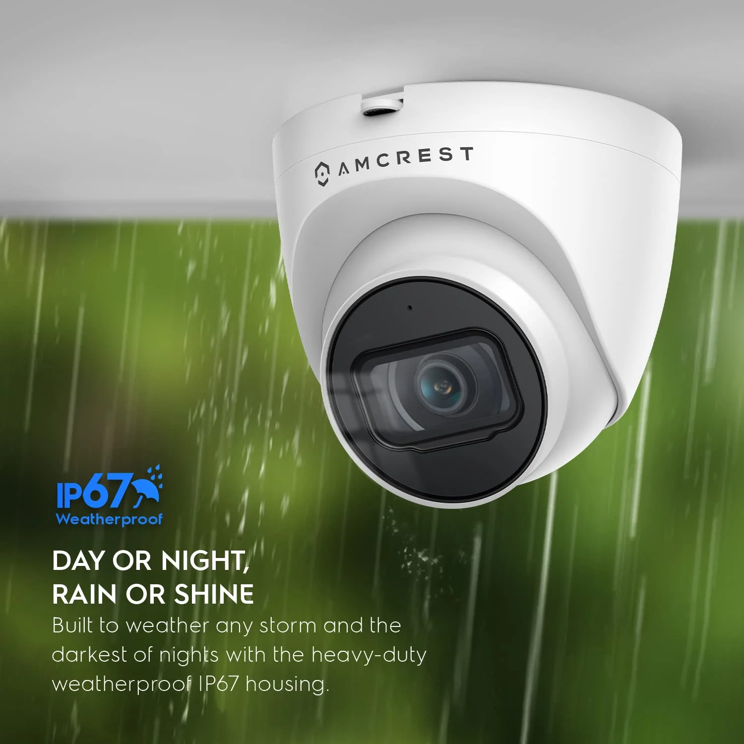Amcrest 5MP Turret POE Camera, UltraHD Outdoor IP Camera POE with Mic/Audio, 5-Megapixel Security Surveillance Cameras, 98ft NightVision, 103° FOV, MicroSD (256GB), (IP5M-T1179EW-28MM) White - Image 4
