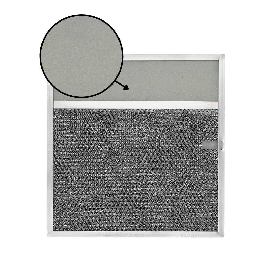 American Metal Filter Company RLP1102 Aluminum and Carbon Lens Range Hood Filter -11 1/2" x 11 3/4" x 3/8" - with 3-1/2" Lens - Image 2
