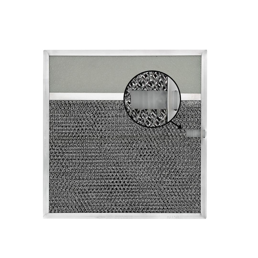 American Metal Filter Company RLP1102 Aluminum and Carbon Lens Range Hood Filter -11 1/2" x 11 3/4" x 3/8" - with 3-1/2" Lens - Image 3