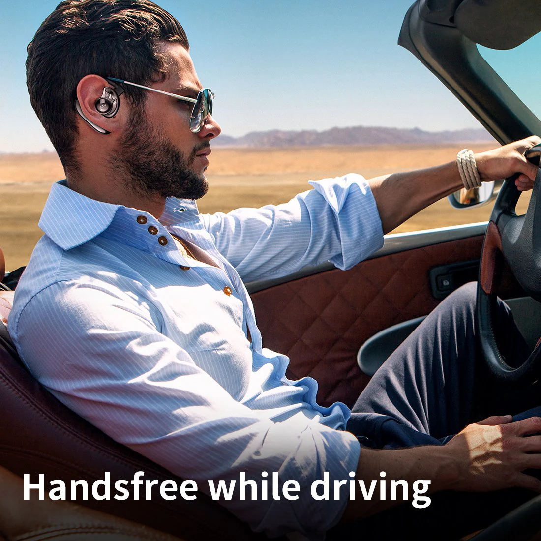 AMINY Bluetooth Headset Wireless Bluetooth Earpiece-Compatible with Android/iPhone/Smartphones/Laptop-28 Hrs Playing Time V5.2 Bluetooth Earbuds Wireless Headphones with Noise Cancelling Mic - Image 6