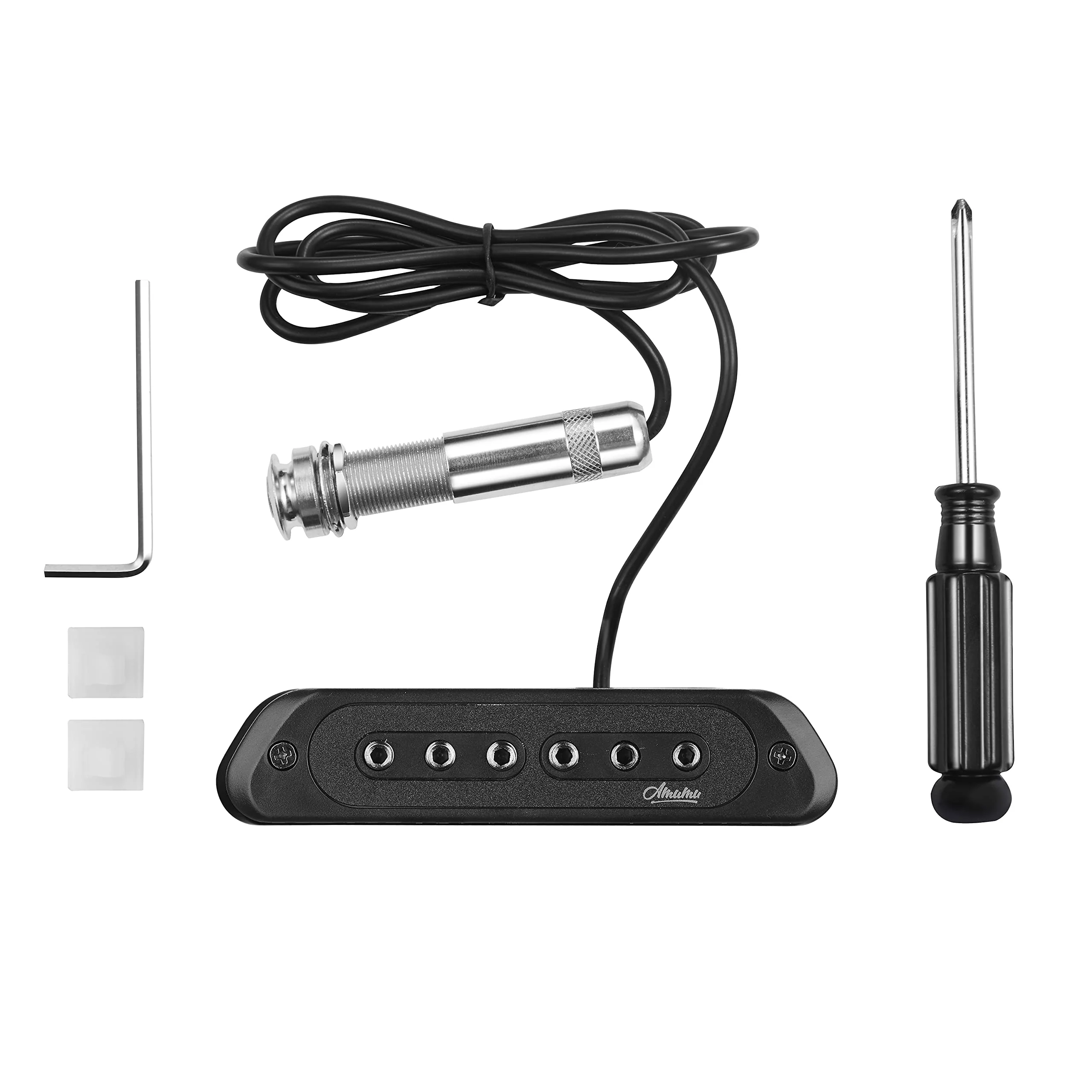 AMUMU SP60 Acoustic Guitar Pickup Humbucker Magnetic Passive Soundhole Pickup for Acoustic guitar Black - Image 3