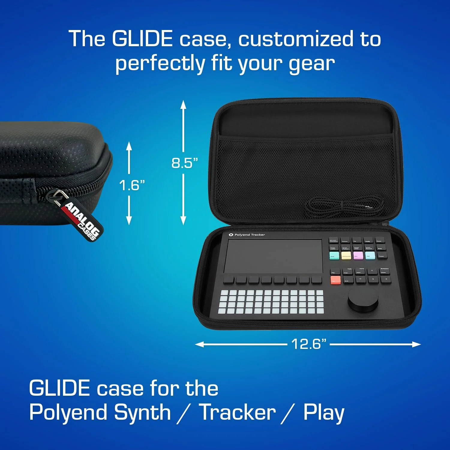ANALOG CASES Polyend Synth/Tracker+ / Play Case - Custom-Fitted Compact GLIDE Case for Travel - Image 5