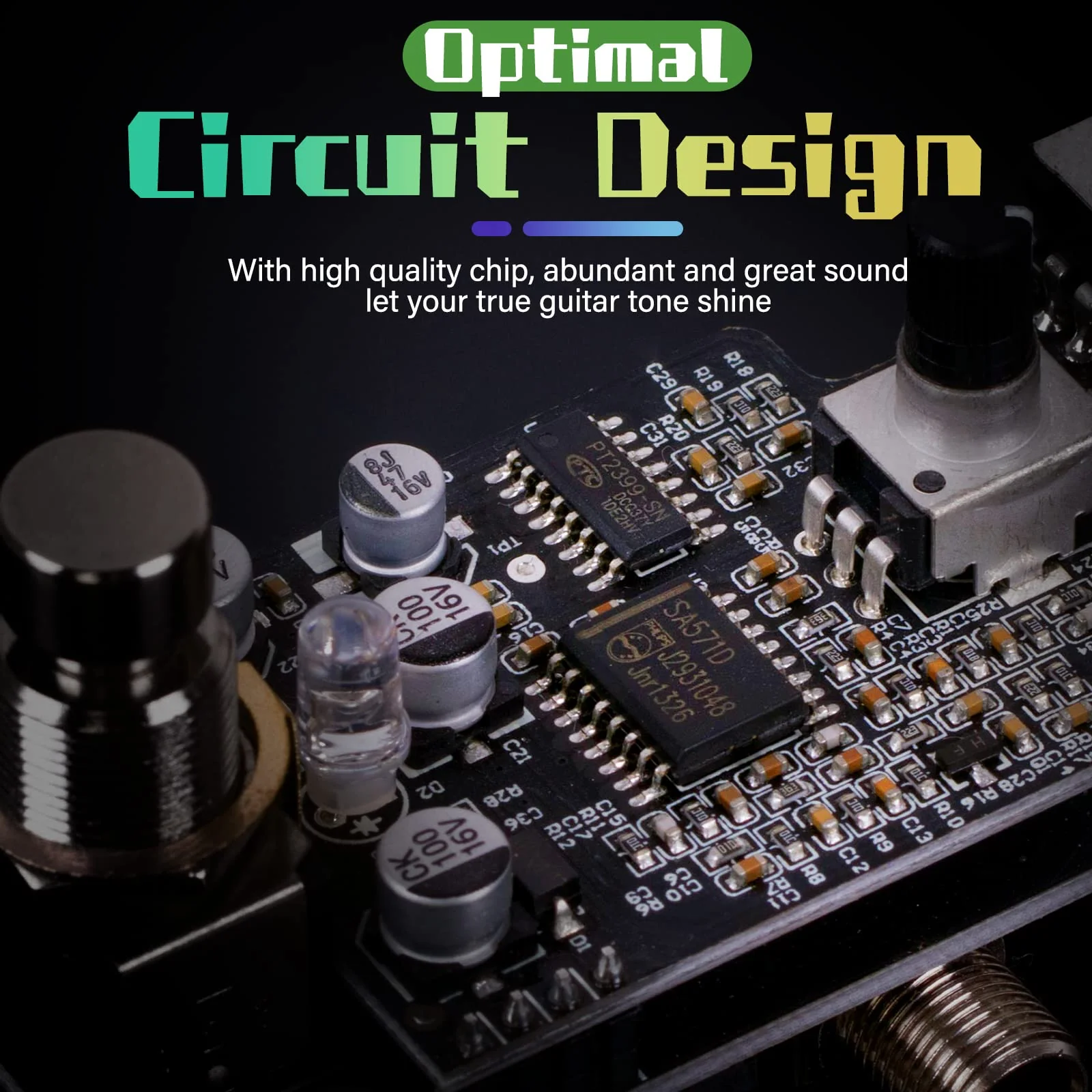 Analog Chorus Guitar Pedal, Lotkey Electric Effects Pedals Mini Single Type DC 9V True Bypass - Image 5