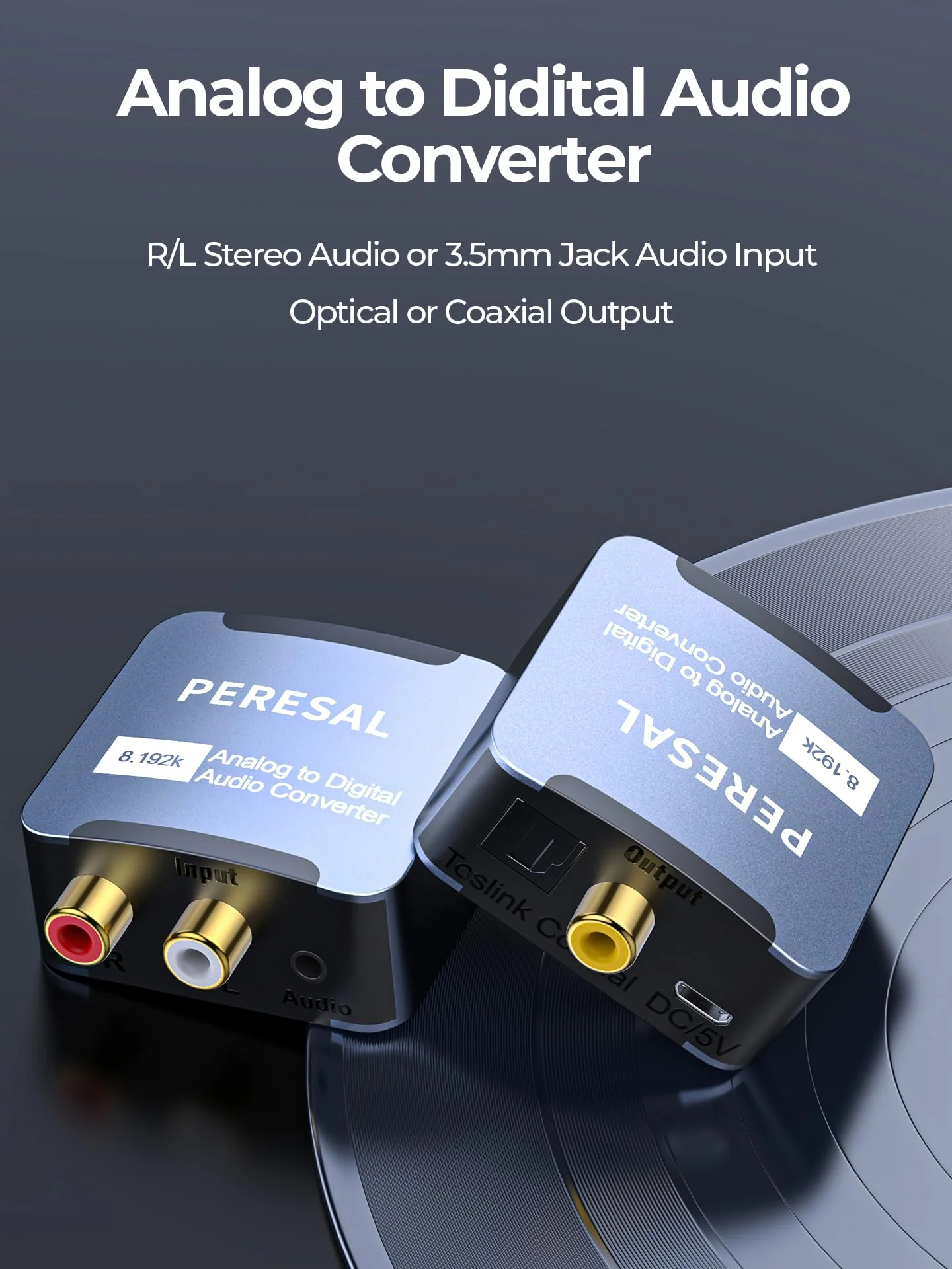 Analog to Digital Audio Converter 3.5mm to SPDIF/Coaxial with Optical Cable RCA to Optical for Laptops Desktop Computers to Soundbar ＆ Amplifiers - Image 3