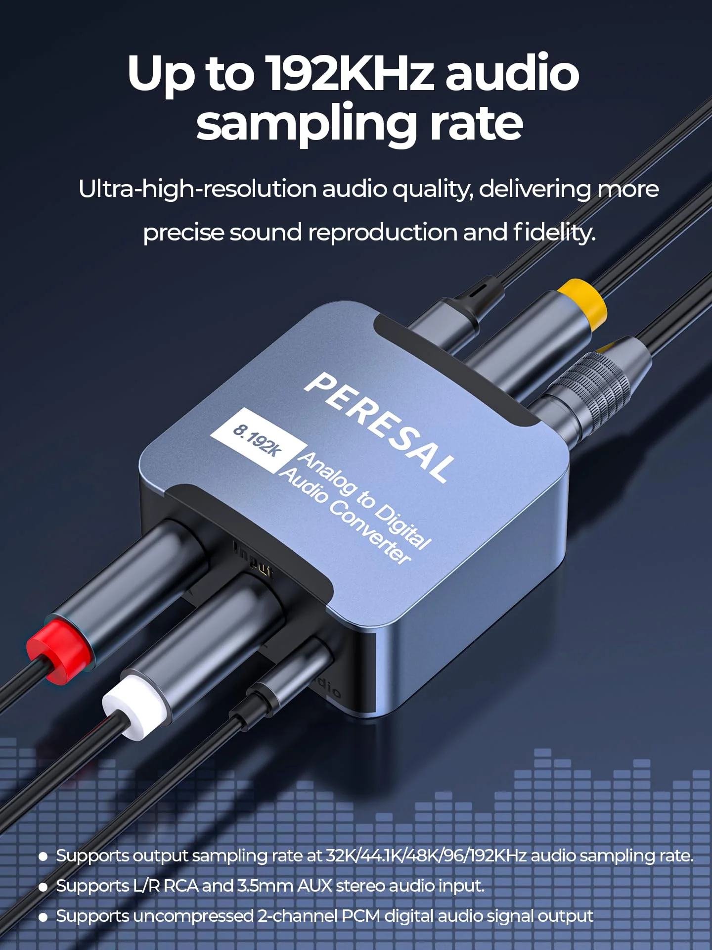 Analog to Digital Audio Converter 3.5mm to SPDIF/Coaxial with Optical Cable RCA to Optical for Laptops Desktop Computers to Soundbar ＆ Amplifiers - Image 4