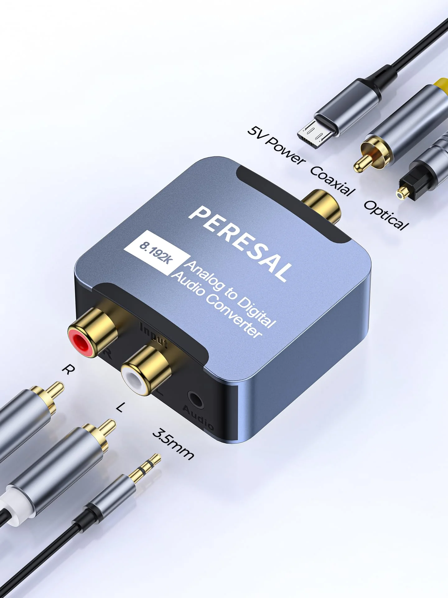 Analog to Digital Audio Converter 3.5mm to SPDIF/Coaxial with Optical Cable RCA to Optical for Laptops Desktop Computers to Soundbar ＆ Amplifiers - Image 8