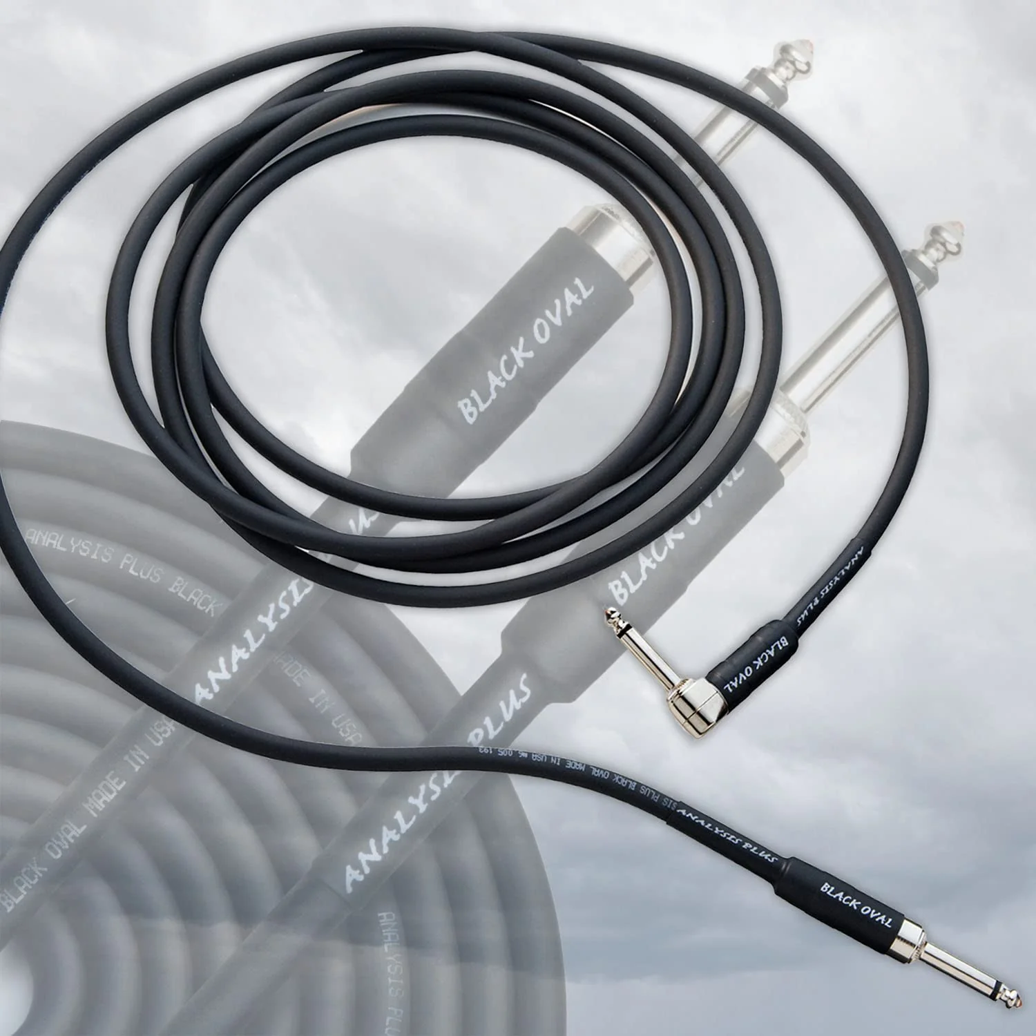 Analysis Plus Black Oval Instrument Cable 10ft Straight to Straight 10 Feet - Image 2