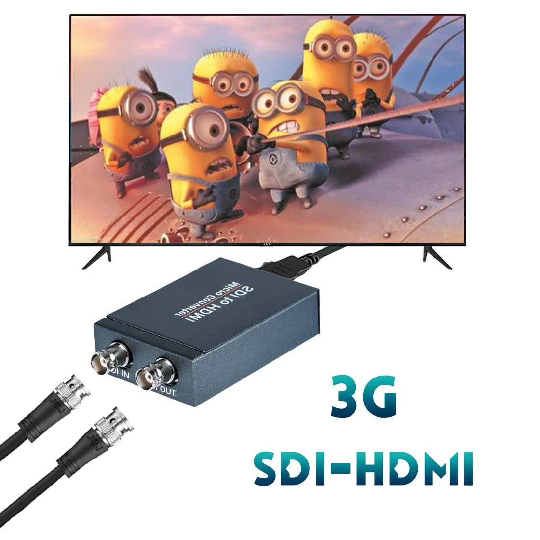Anber-Tech SDI to HDMI Converter, SDI in HDMI Out with SDI Loopout, 1080P@60Hz Audio Embedder Support HDMI 1.3, 3G/HD-SDI Auto Format Detection Extender for Camera CCTV - Image 3