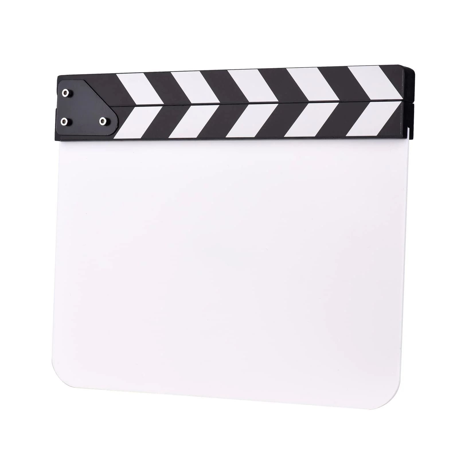 Andoer 30 * 24cm/ 12 * 9in Acrylic Film Clapboard Movie Directors Clapper Board Slate Cut Action Scene Blank Clap Board Dry Erase with White & Black Sticks - Image 8