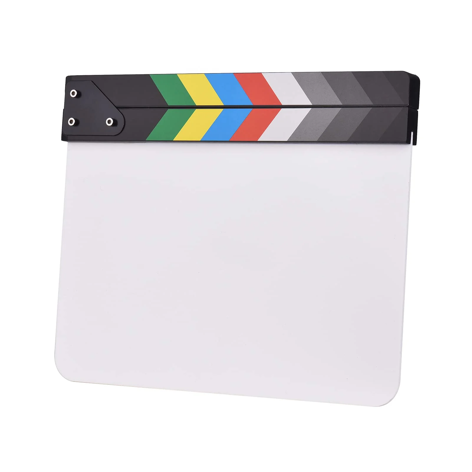 Andoer 30 x 24cm Acrylic Film Clapboard Movie Directors Clapper Board Slate Cut Action Scene Blank Clap Board Dry Erase with Multicolored Sticks - Image 9