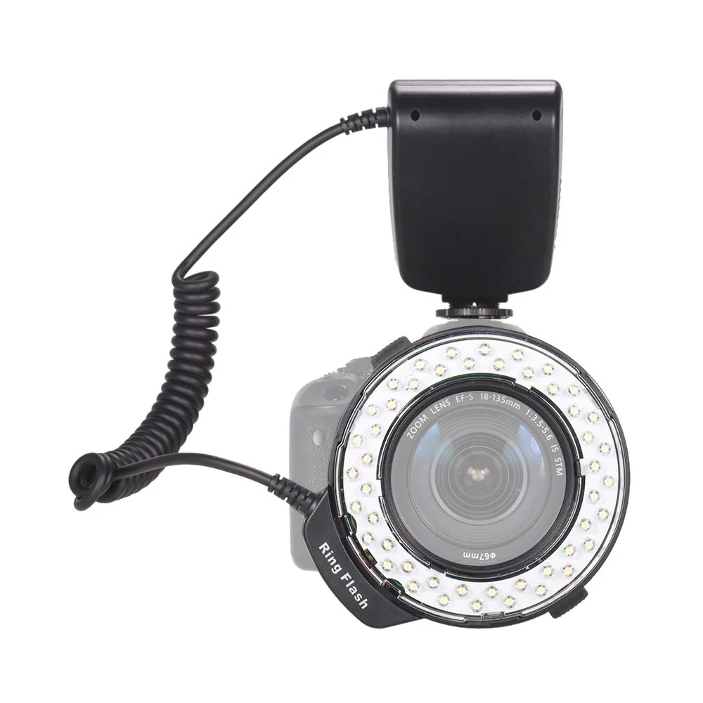Andoer HD-130 Macro LED Ring Flash Light with LCD Display,Power Control,3 Flash Diffusers and 8 Adapter Rings for Canon Nikon Panasonic and Other DSLR Cameras - Image 8