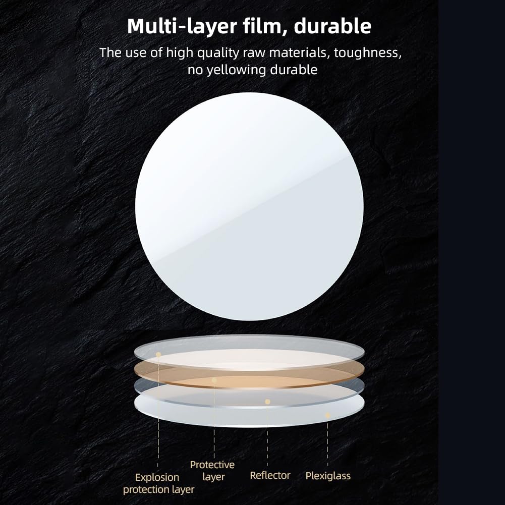 Andoer Mirror Decal for Smartphone, Selfie Mirror Compact Mirror for Phone Universal Phone Clip Compatible with iPhone 14/13/12/11 Samsung Photo Video Selfie Vlog Accessories, White - Image 9