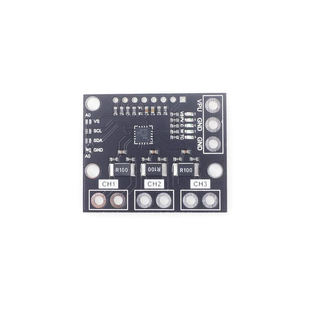 ANGEEK I2C SMBUS INA3221 Triple Channel Shunt Current Power Supply Voltage Monitor Sensor Board Module with Pins - Image 2