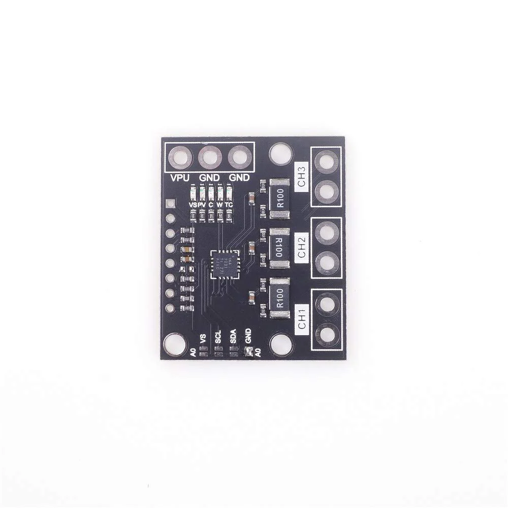 ANGEEK I2C SMBUS INA3221 Triple Channel Shunt Current Power Supply Voltage Monitor Sensor Board Module with Pins - Image 3