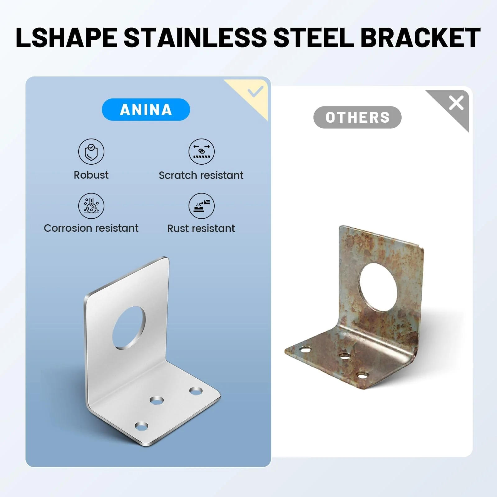 Anina 3/4 Inch Hole Mount NMO L Bracket, 16ft RG58 Pure Copper NMO to PL259 Coax Cable with Waterproof Cap for VHF/UHF/CB Ham Radio Dual Band Antenna - Image 6