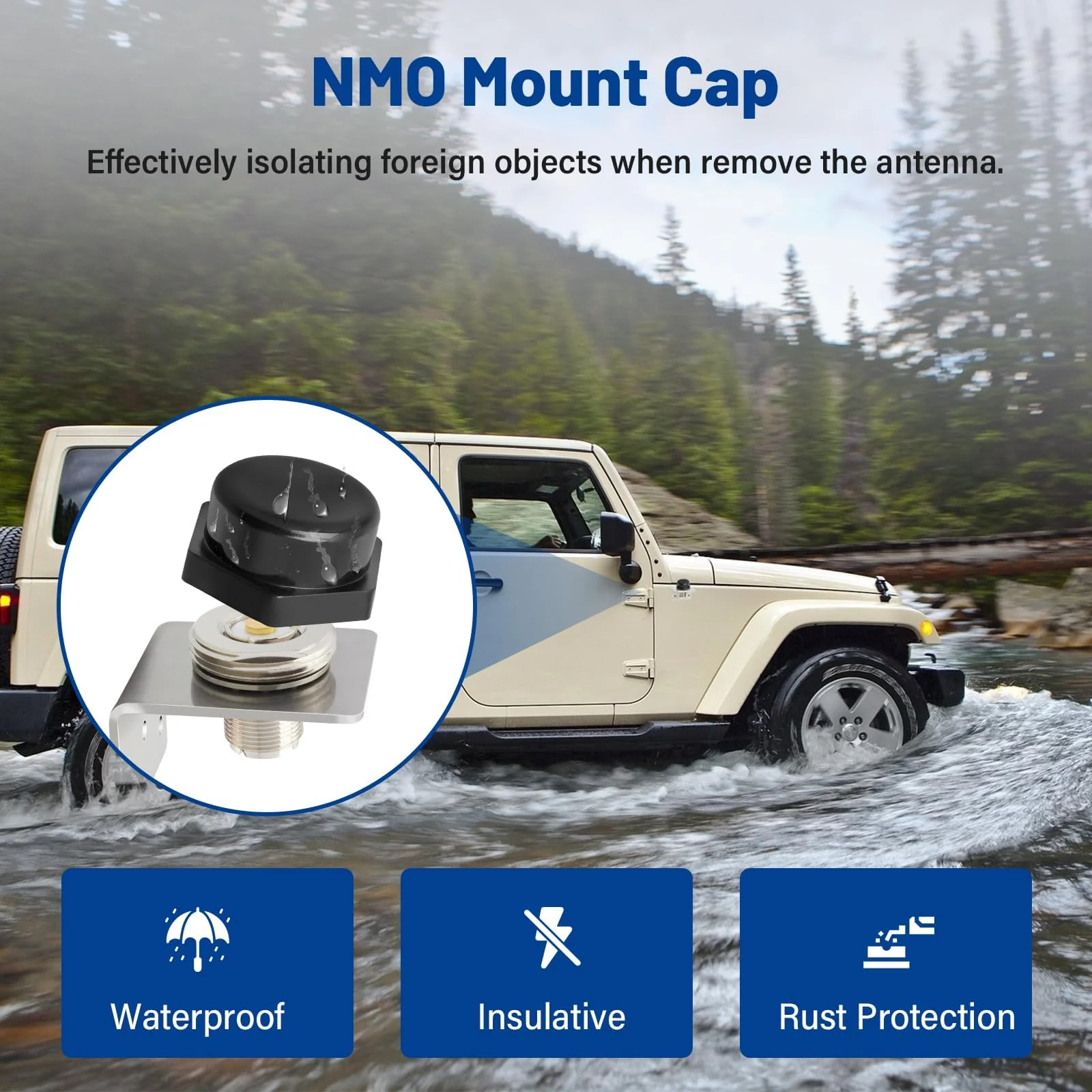 Anina NMO to PL259 Connector with L Shape Antenna Bracket and Cover for VHF, UHF, Ham,Mobile Radio Antenna, 5/8 Inch Mounting Hole - Image 4