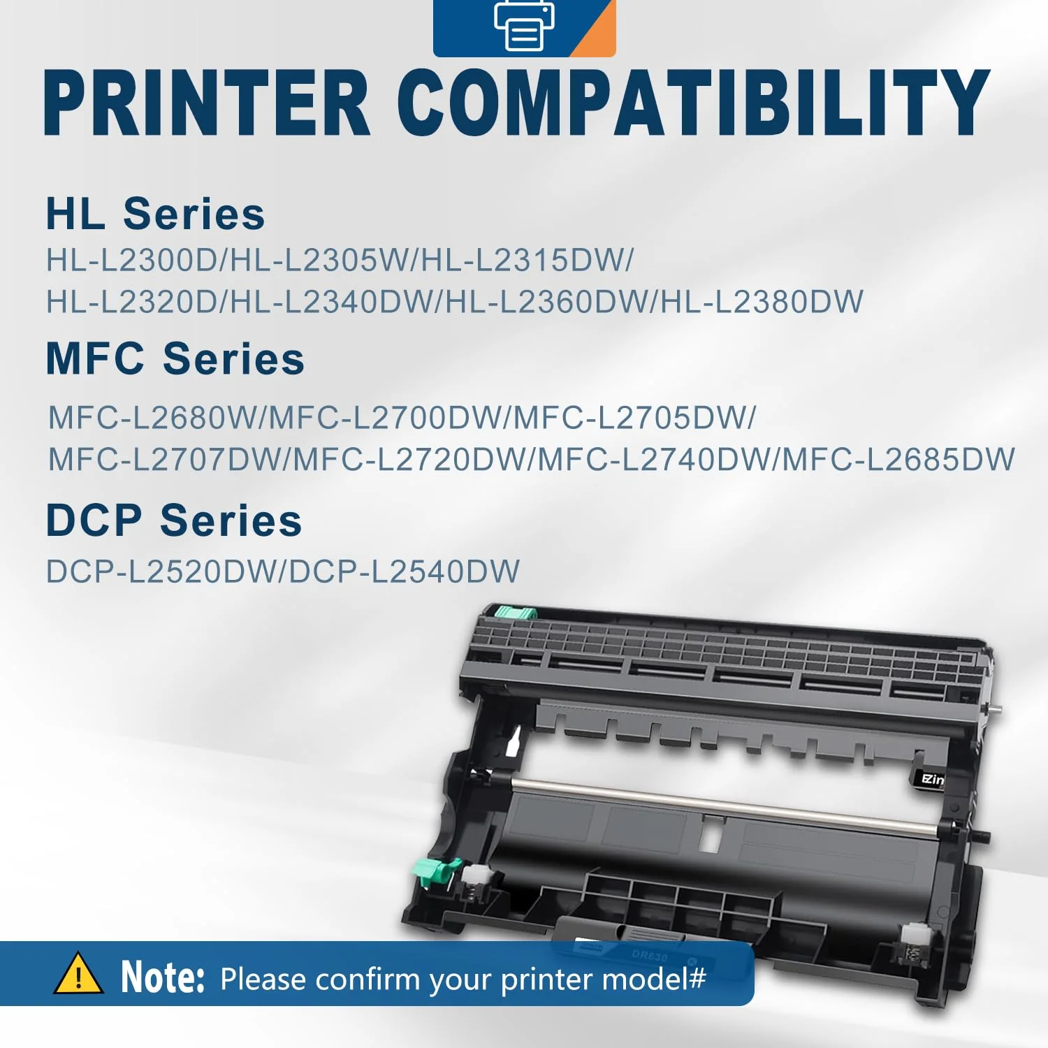 Ankink DR630 Compatible Drum Unit (Not Toner) Replacement for Brother DR-630 DR660 660 for MFC-L2700DW L2720DW L2740DW HL-L2300D L2320D L2340DW L2360DW L2380DW DCP-L2540DW Laser Printer,1 Pack - Image 2