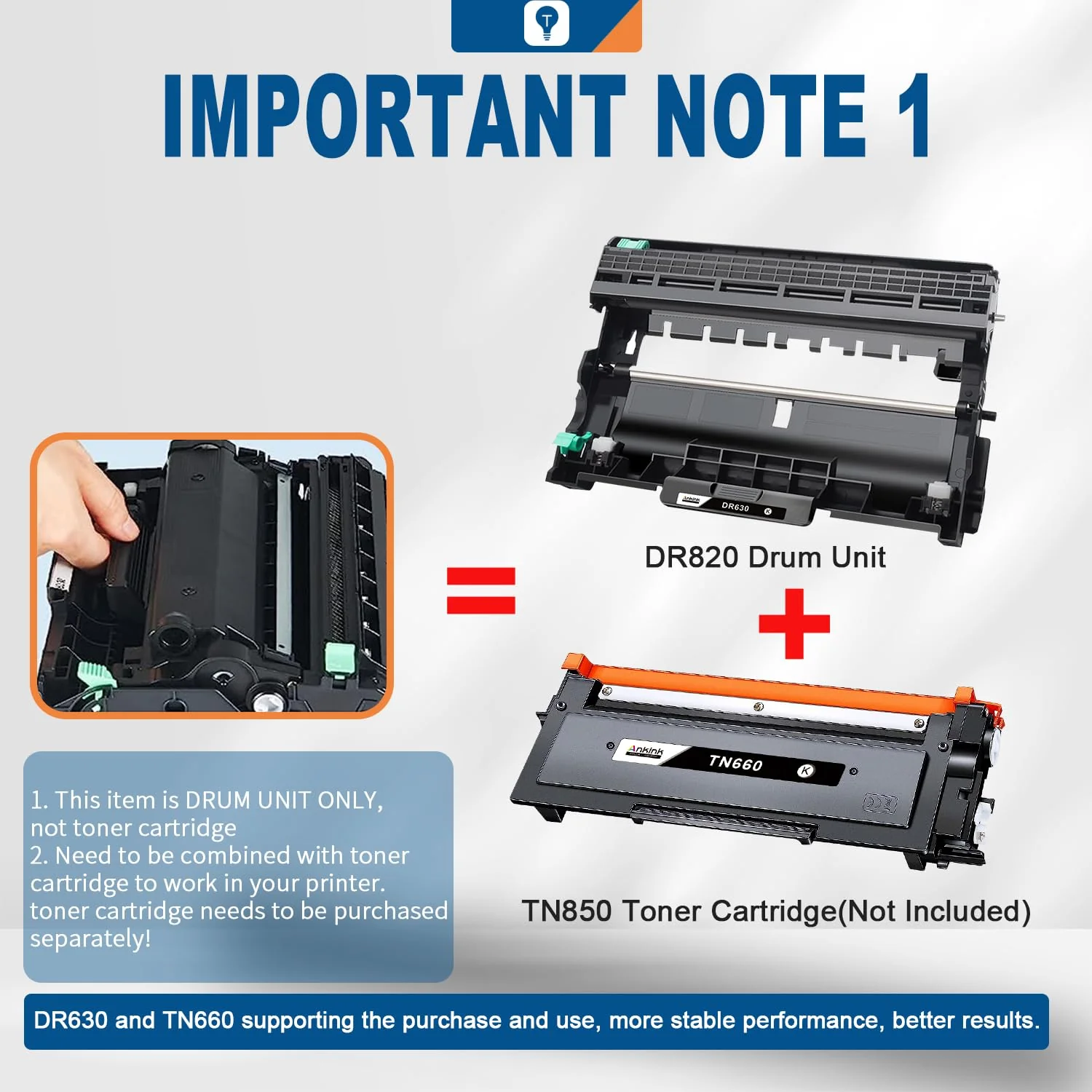 Ankink DR630 Compatible Drum Unit (Not Toner) Replacement for Brother DR-630 DR660 660 for MFC-L2700DW L2720DW L2740DW HL-L2300D L2320D L2340DW L2360DW L2380DW DCP-L2540DW Laser Printer,1 Pack - Image 4