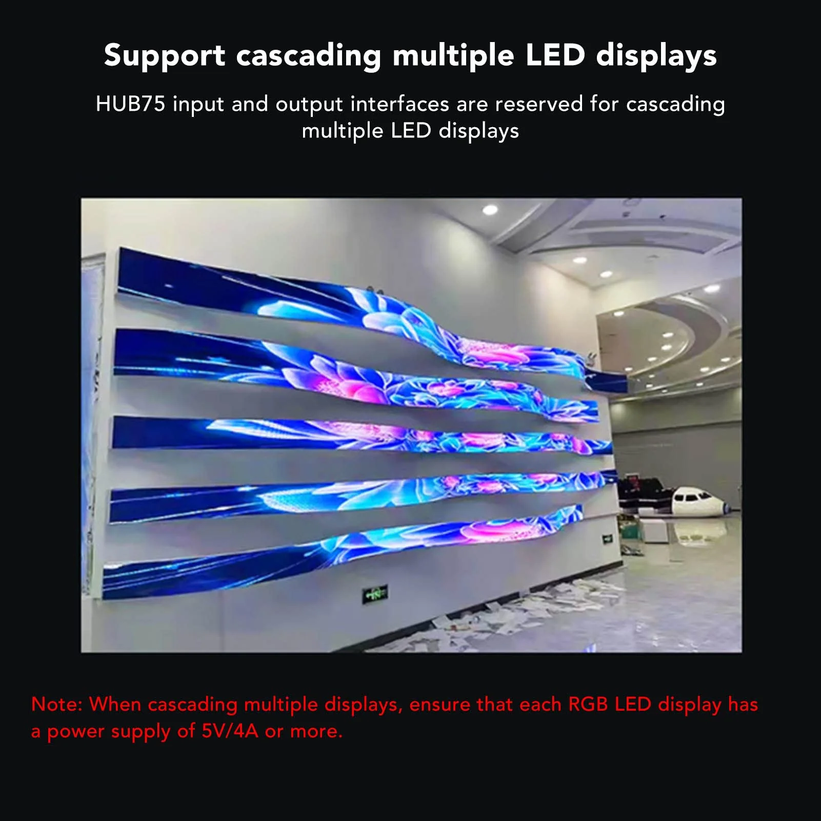 Annadue RGB Full Colour LED Matrix Panel 96 x 48 Pixels, 4608 RGB LEDs, Adjustable Brightness, 2.5 mm Spacing, Bendable LED Matrix Display, Compatible with Rasp Pipico/ESP32 for - Image 2