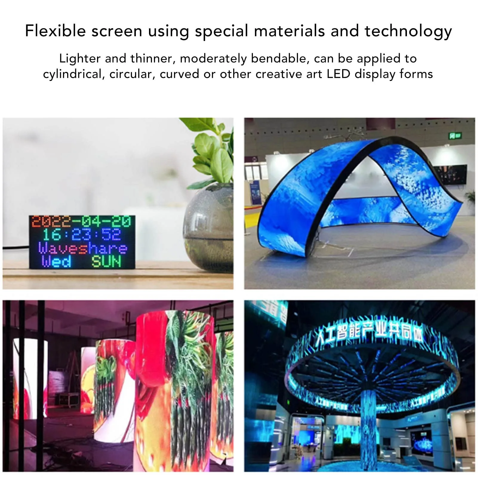 Annadue RGB Full Colour LED Matrix Panel 96 x 48 Pixels, 4608 RGB LEDs, Adjustable Brightness, 2.5 mm Spacing, Bendable LED Matrix Display, Compatible with Rasp Pipico/ESP32 for - Image 3