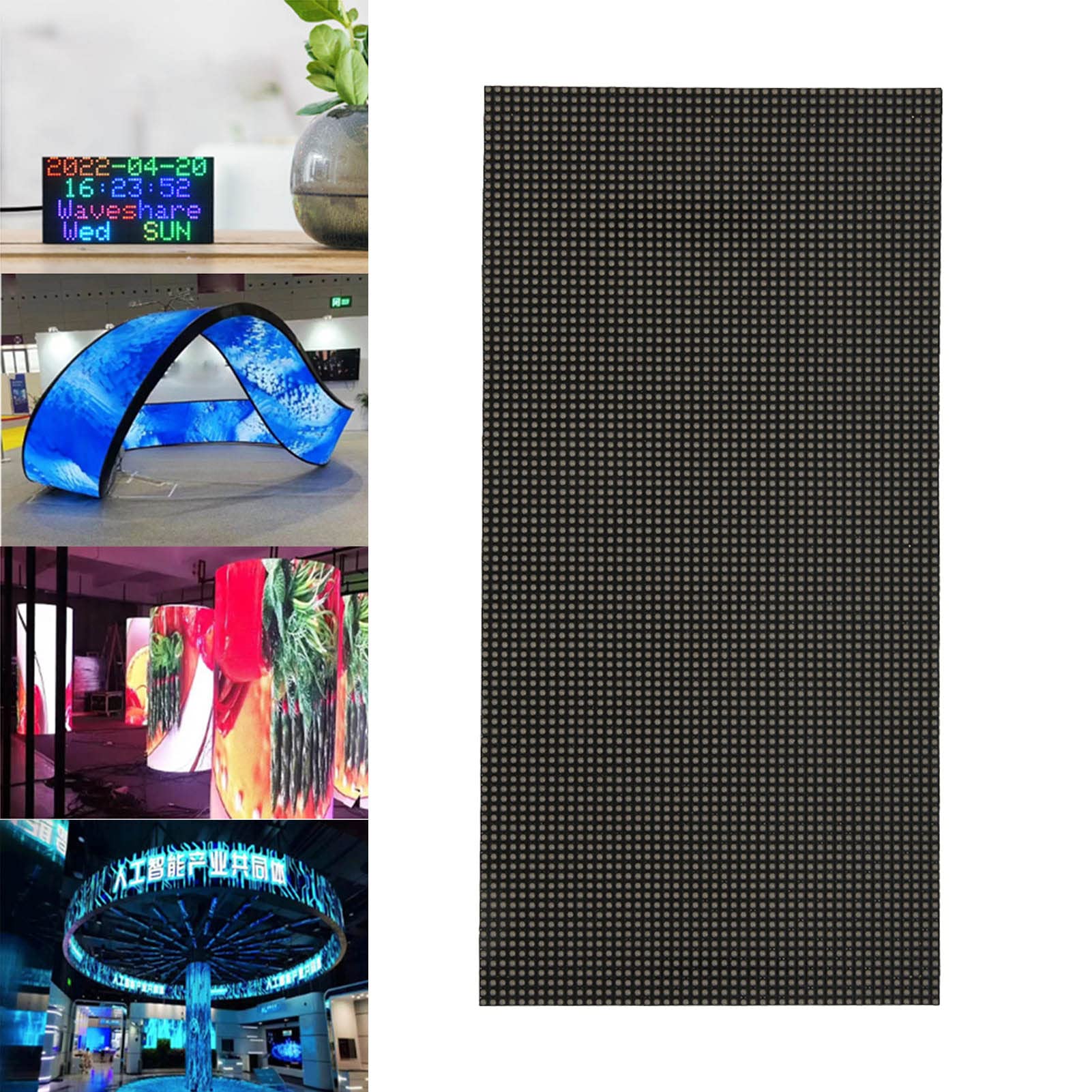 Annadue RGB Full Colour LED Matrix Panel 96 x 48 Pixels, 4608 RGB LEDs, Adjustable Brightness, 2.5 mm Spacing, Bendable LED Matrix Display, Compatible with Rasp Pipico/ESP32 for - Image 5