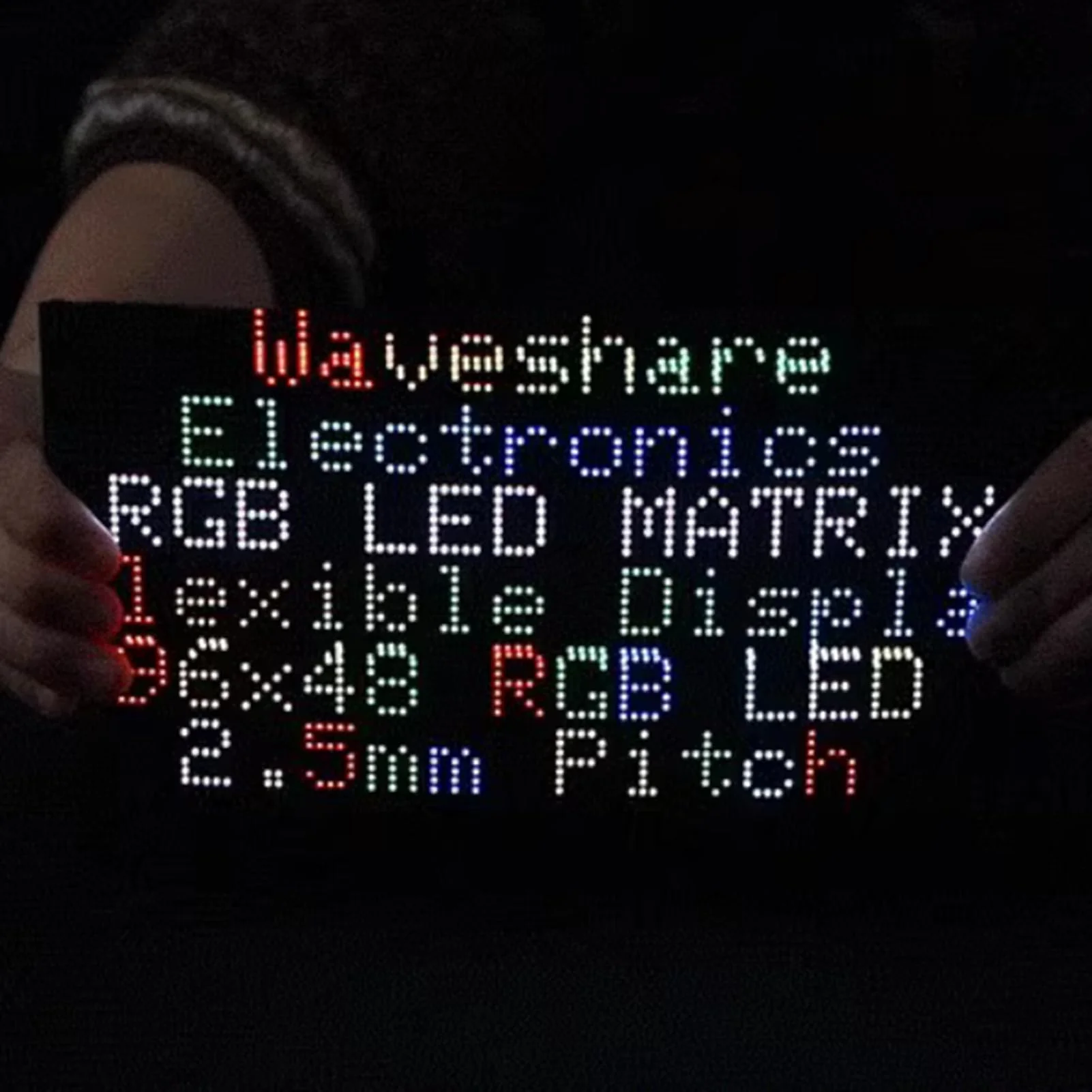 Annadue RGB Full Colour LED Matrix Panel 96 x 48 Pixels, 4608 RGB LEDs, Adjustable Brightness, 2.5 mm Spacing, Bendable LED Matrix Display, Compatible with Rasp Pipico/ESP32 for - Image 6