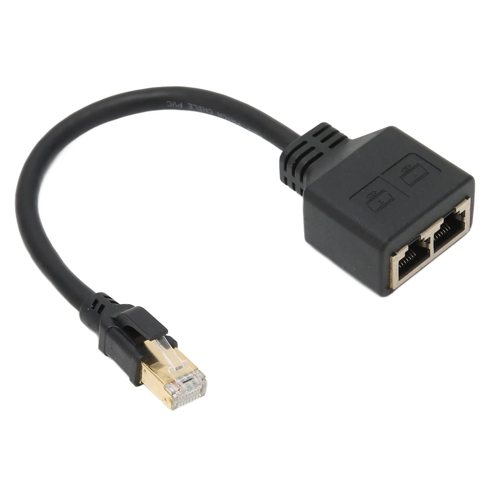 Annadue RJ45 Splitter Adapter, RJ45 Network 1 to 2 Port Ethernet Adapter Splitter, CAT8 Network Cable Splitter Adapter for Home Office, Default - Image 5