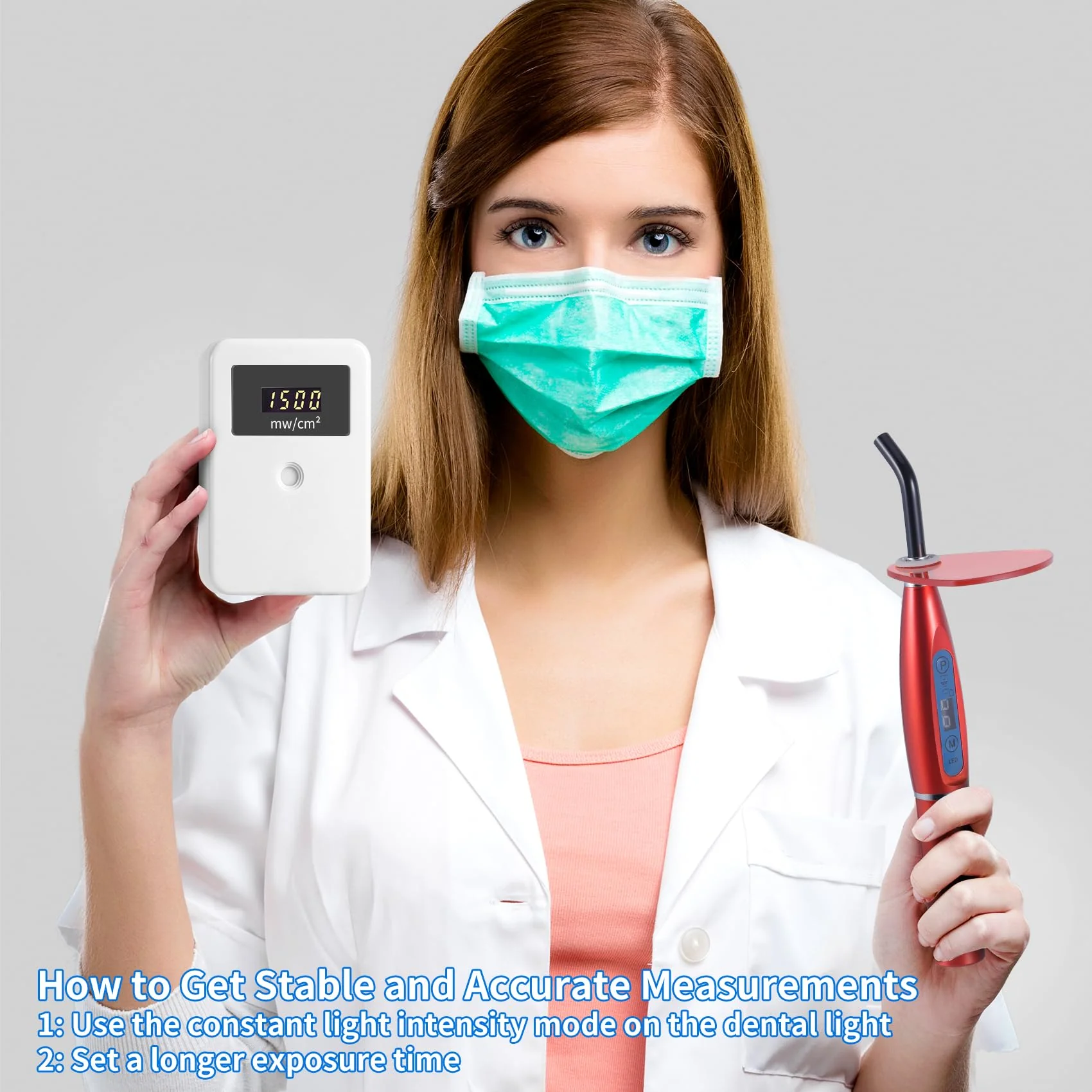 Annhua Dental Led Light Meter, Light Cure Power Curing Tester - Image 2