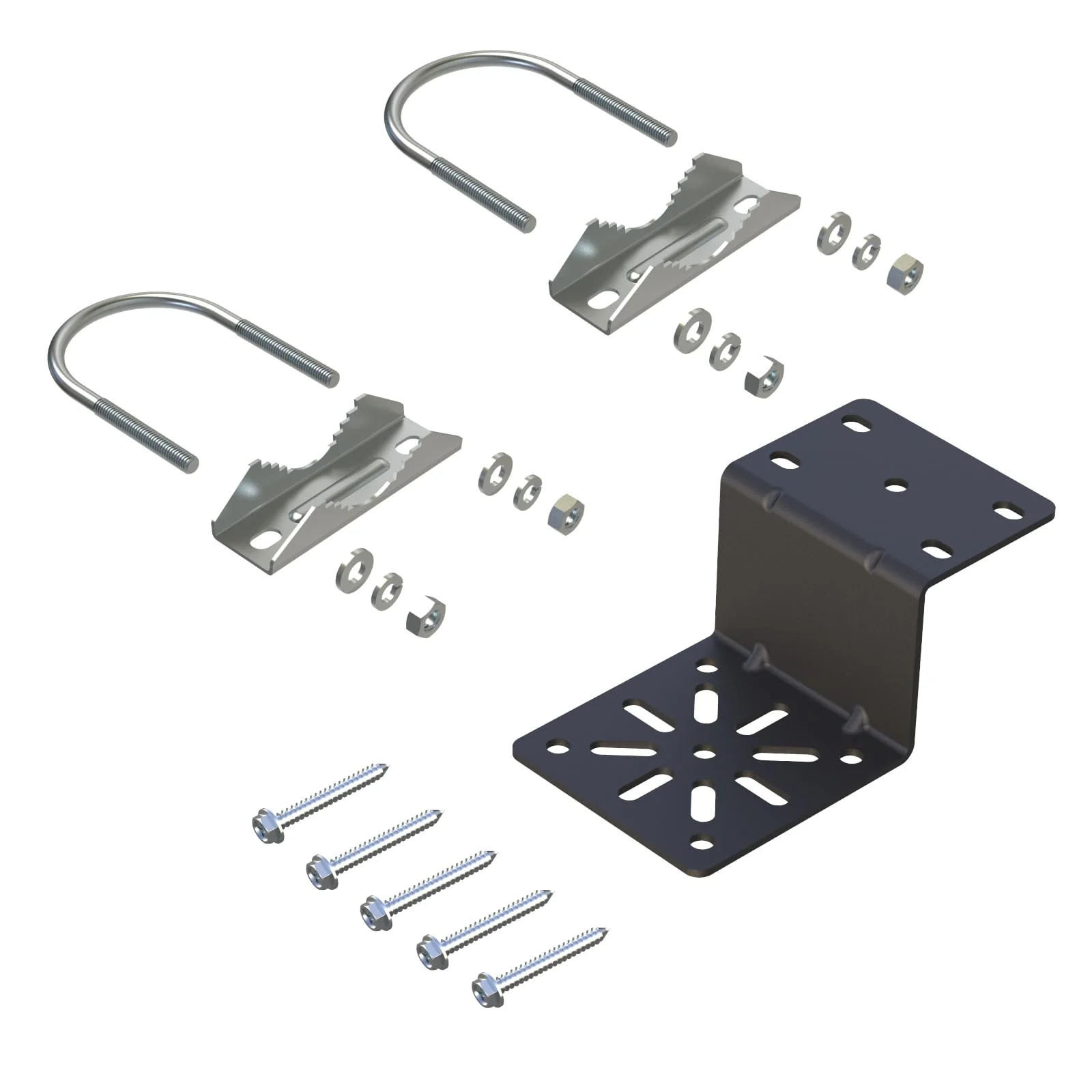 Antenna Mount Heavy Duty Antenna Mast Assembly [ Without The Pole ] Weather-Resistant Pole Mount Bracket with 5 PCS Stainless Steel Screws - Image 5