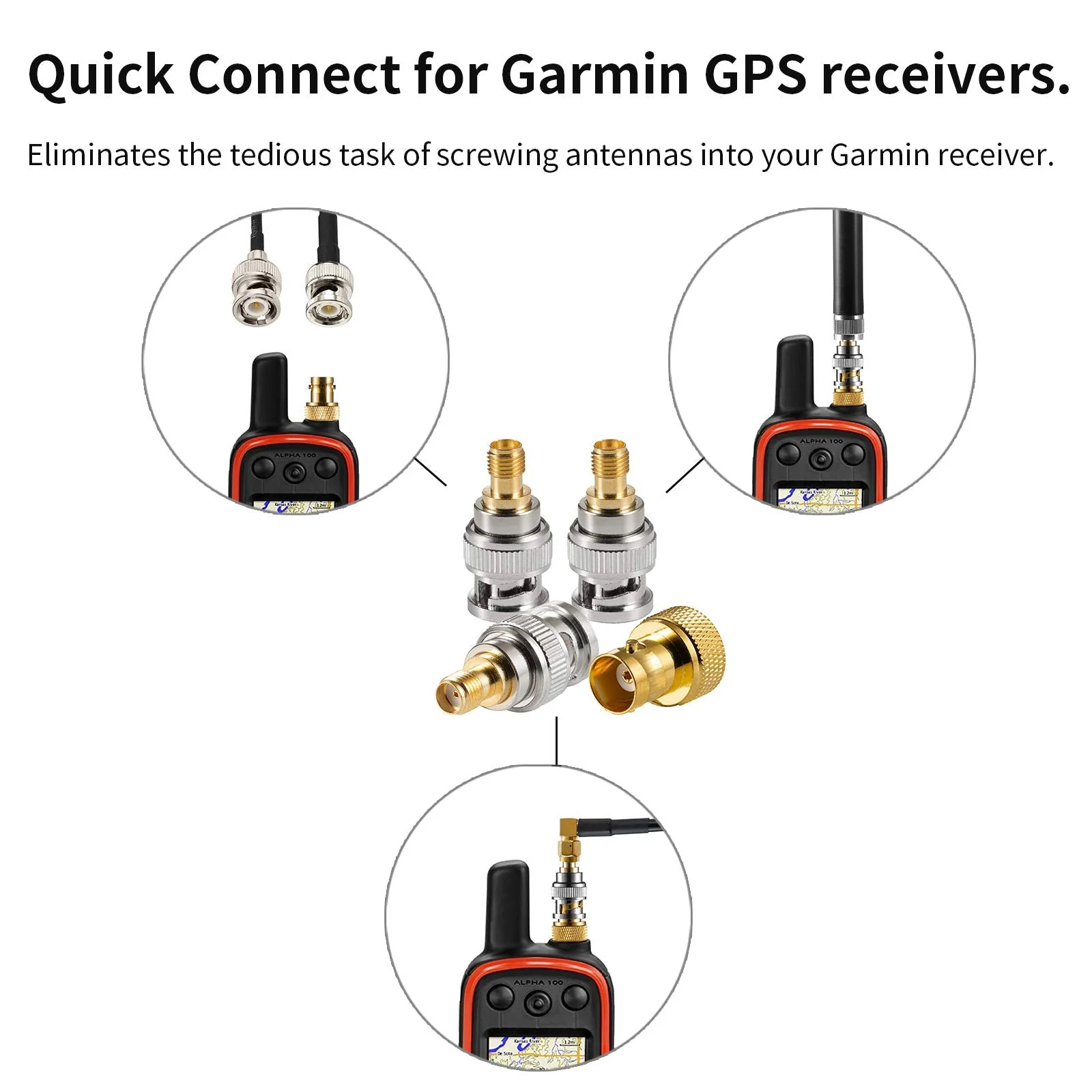 Antenna Quick Connect kit Compatible with Garmin GPS Alpha 100 200 200i Astro 220 320 430, Eifagur - Image 3