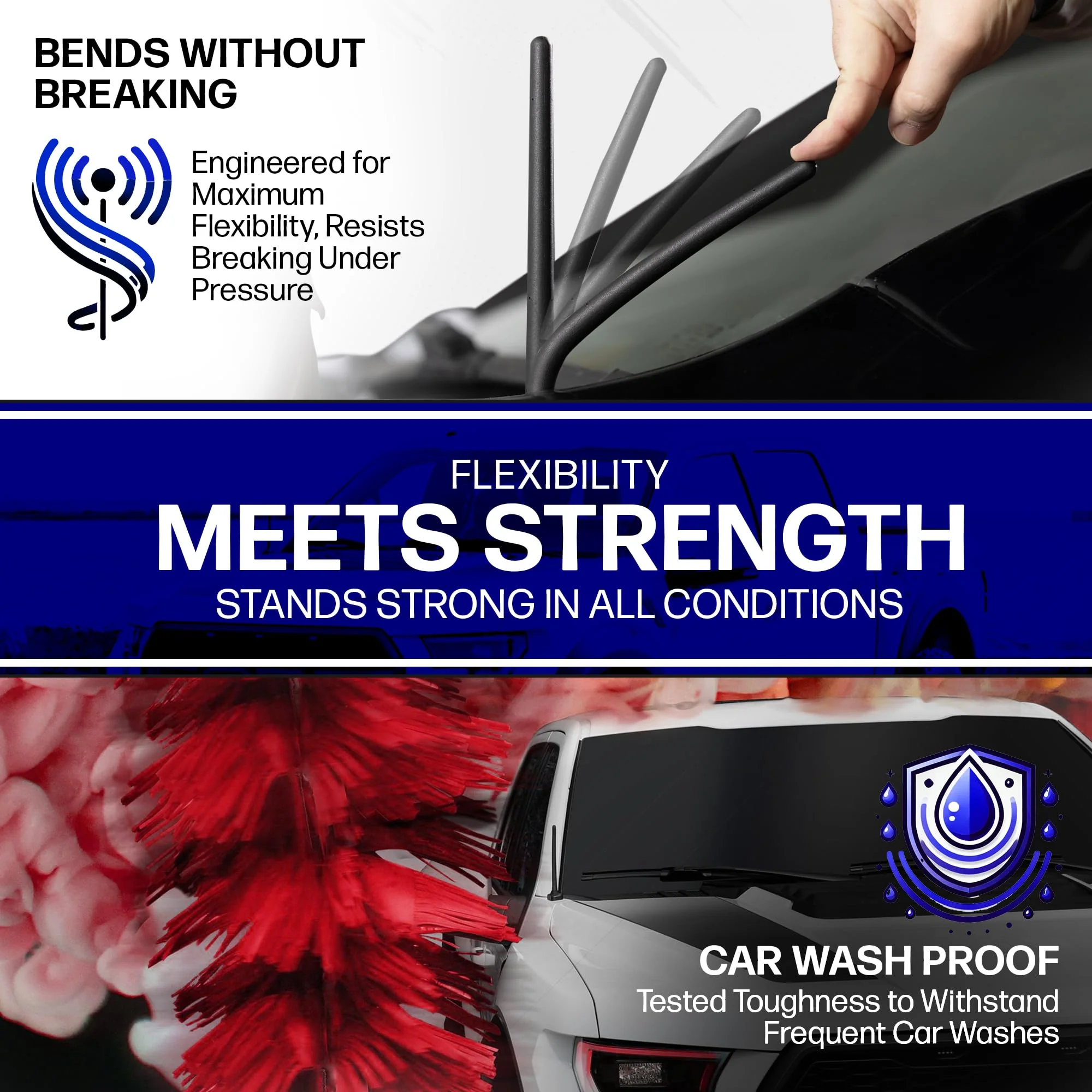 AntennaMastsRus - The Original 6 3/4 Inch fits Nissan Titan (2004-2018) - Car Wash Proof Short Rubber Antenna - Internal Copper Coil - Premium Reception - German Engineered - Image 4