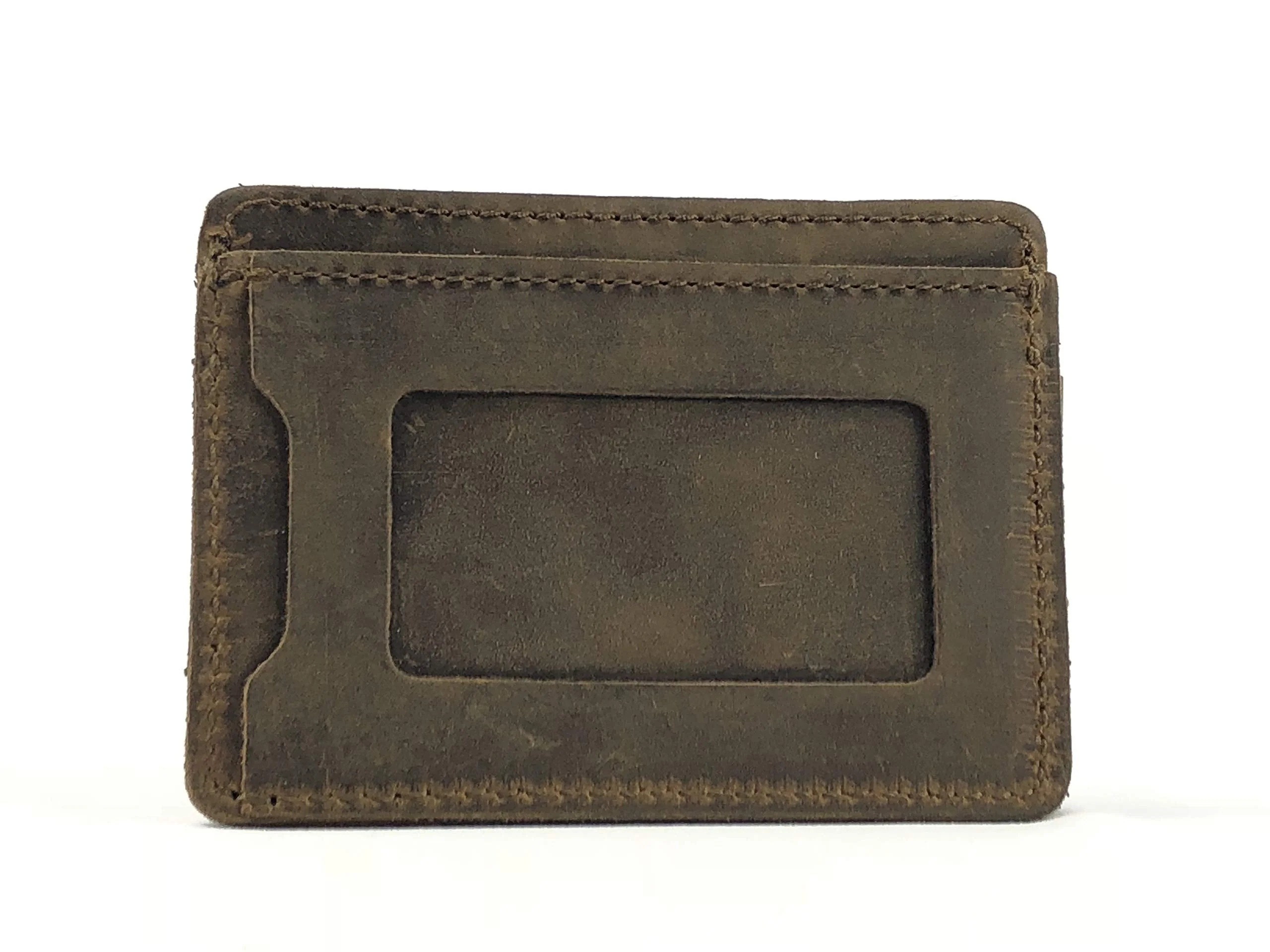 Anthology Gear Compact Full Grain Leather Wallet with Guitar Pick Holder (Whiskey Brown) Whiskey Brown - Image 3