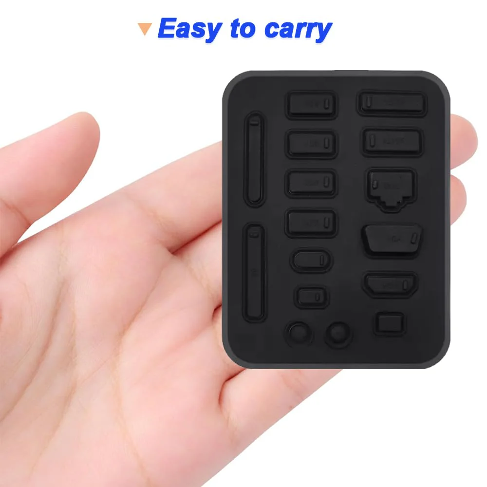 Anti-Dust Cover Plug Set, 10 Types of Laptop Computer Smartphone Port Dust Caps Stoppers for TV, Laptop, Computer, with Craft Knife (10 Set, Black & White) - Image 7
