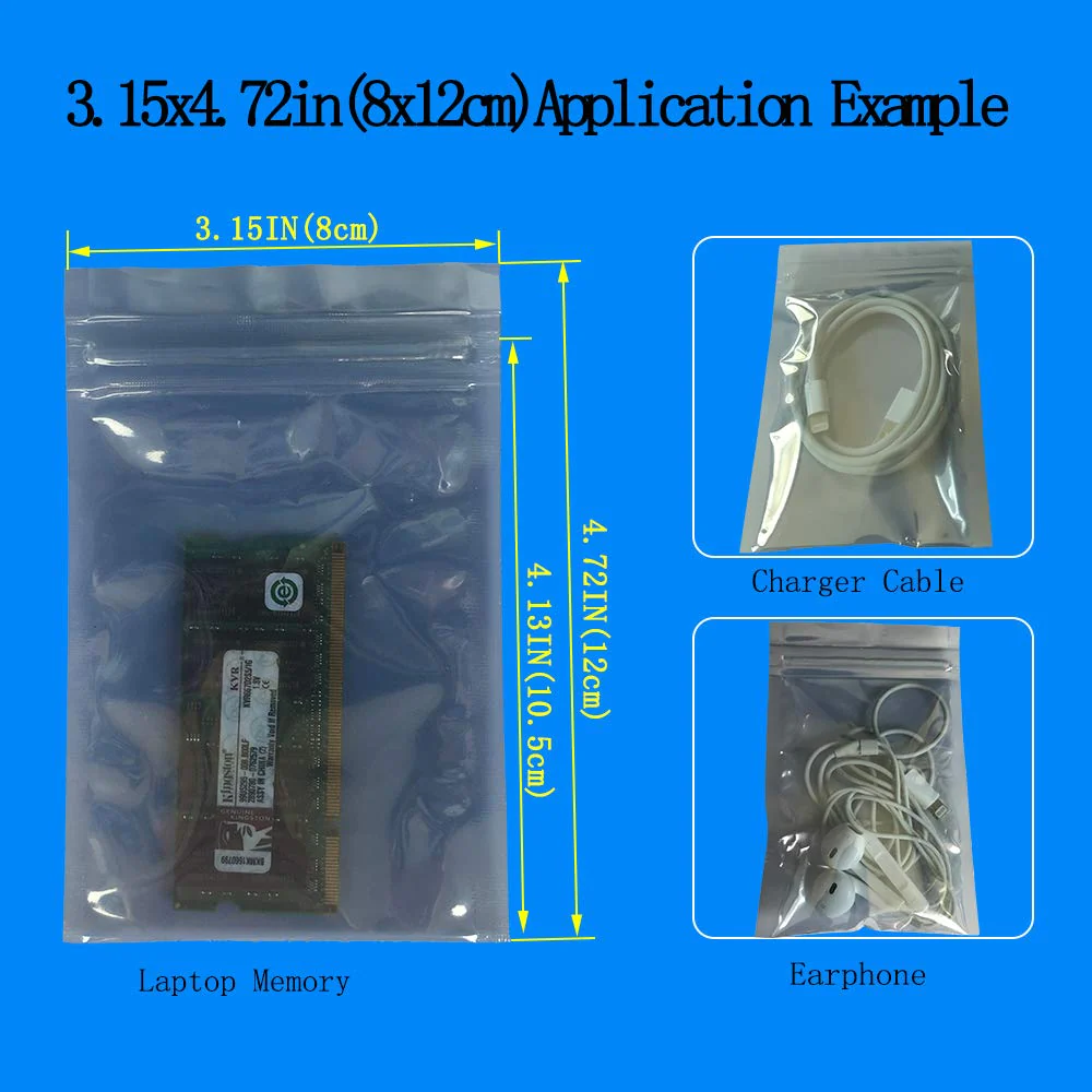 Anti Static Bags,ESD Bags,30pcs Mixed Sizes Antistatic Resealable Bags for 3.5 Hard Drive, 2.5 Solid State Drive,with Labels, ESD Shielding Bags for Varieties of Electronic Device 30pcs Mixed Sizes - Image 2