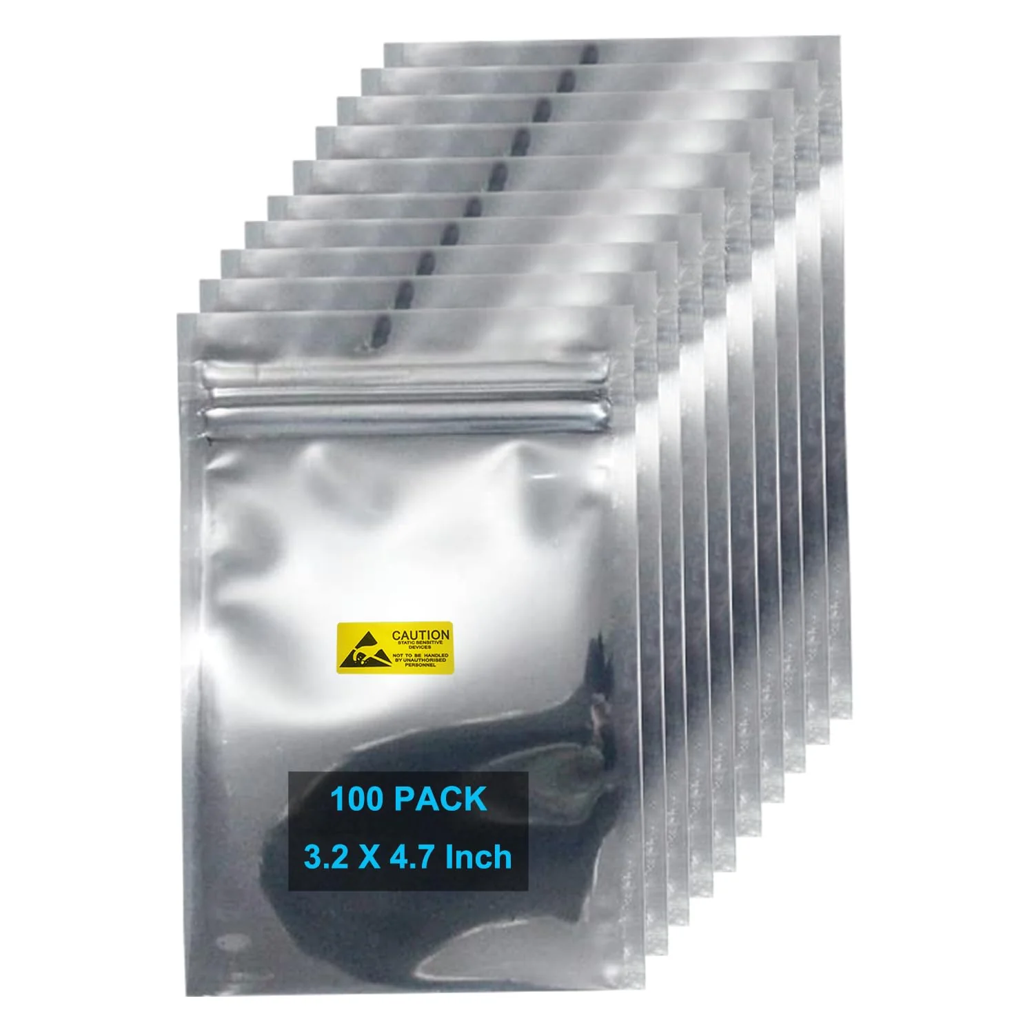 Antistatic Bags, 100pcs Resealable ESD Bags 3.2x4.7inches with Labels for GPU Hard Drive SSD HDD and Electronic Device (Ziplock-3.2X4.7-100pc) Ziplock-3.2X4.7-100pc - Image 8