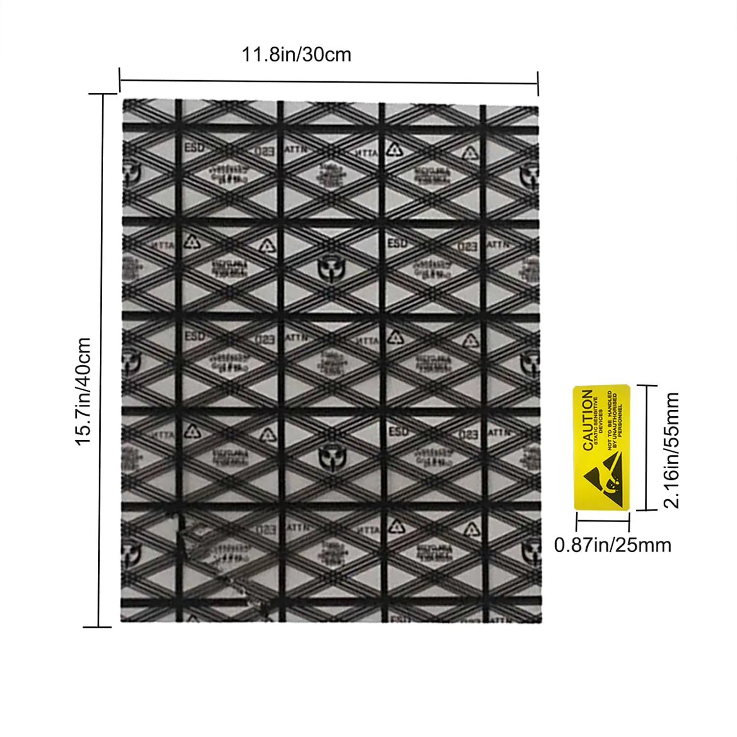 Antistatic Bags 20pcs 12 X 16 inches ESD Shielding Bags with Anti-static Labels for Hard Drive SSD HDD Motherboard Video Card RAM Electronic Devices (Flat bag-12X16-20pc) Flat bag-12X16-20pc - Image 2