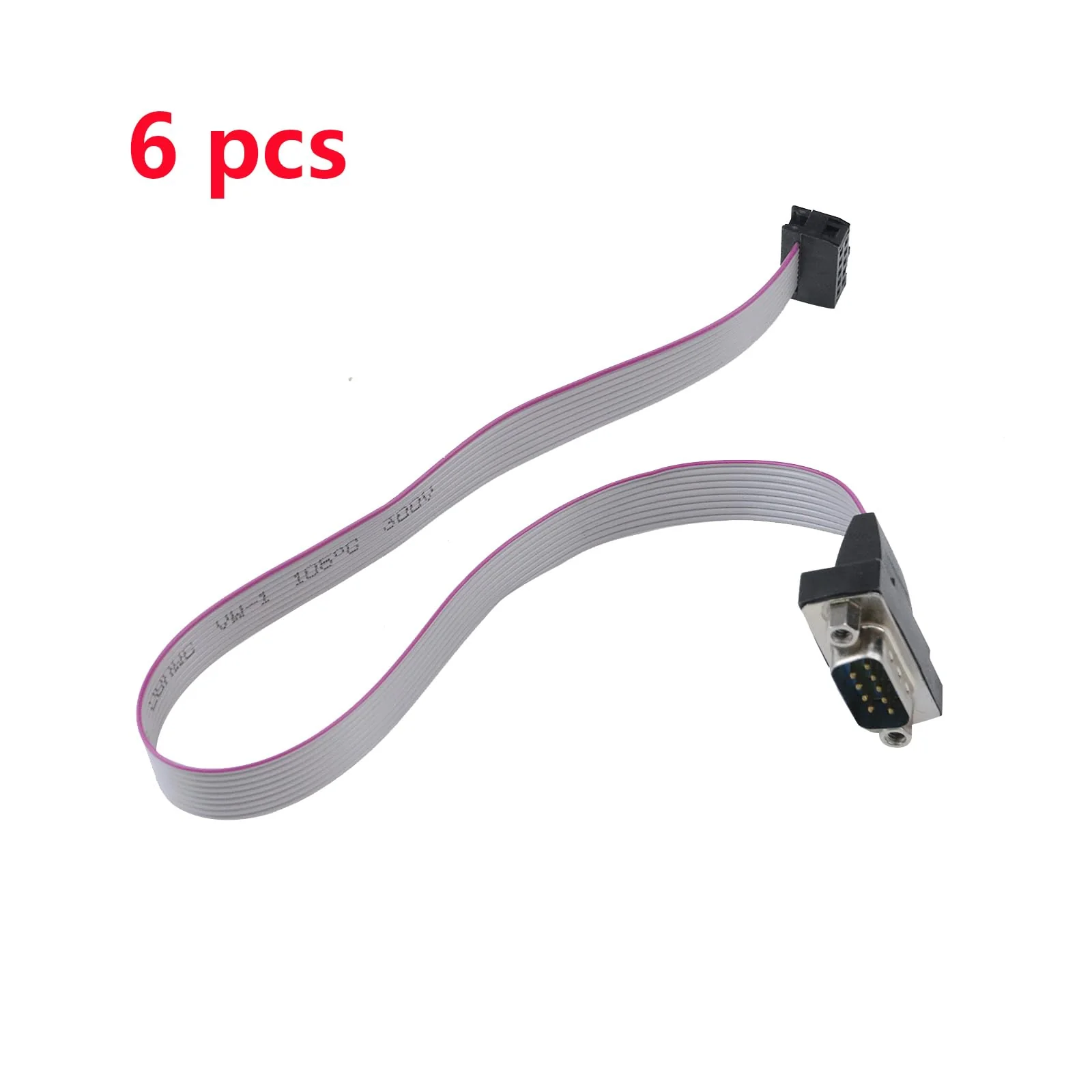 Antrader 12 Inch (30cm) DB9 Serial Male Port Bracket to 10 Pin Motherboard Header Panel Mount RS232 Serial Adapter Cable 6Pcs - Image 2