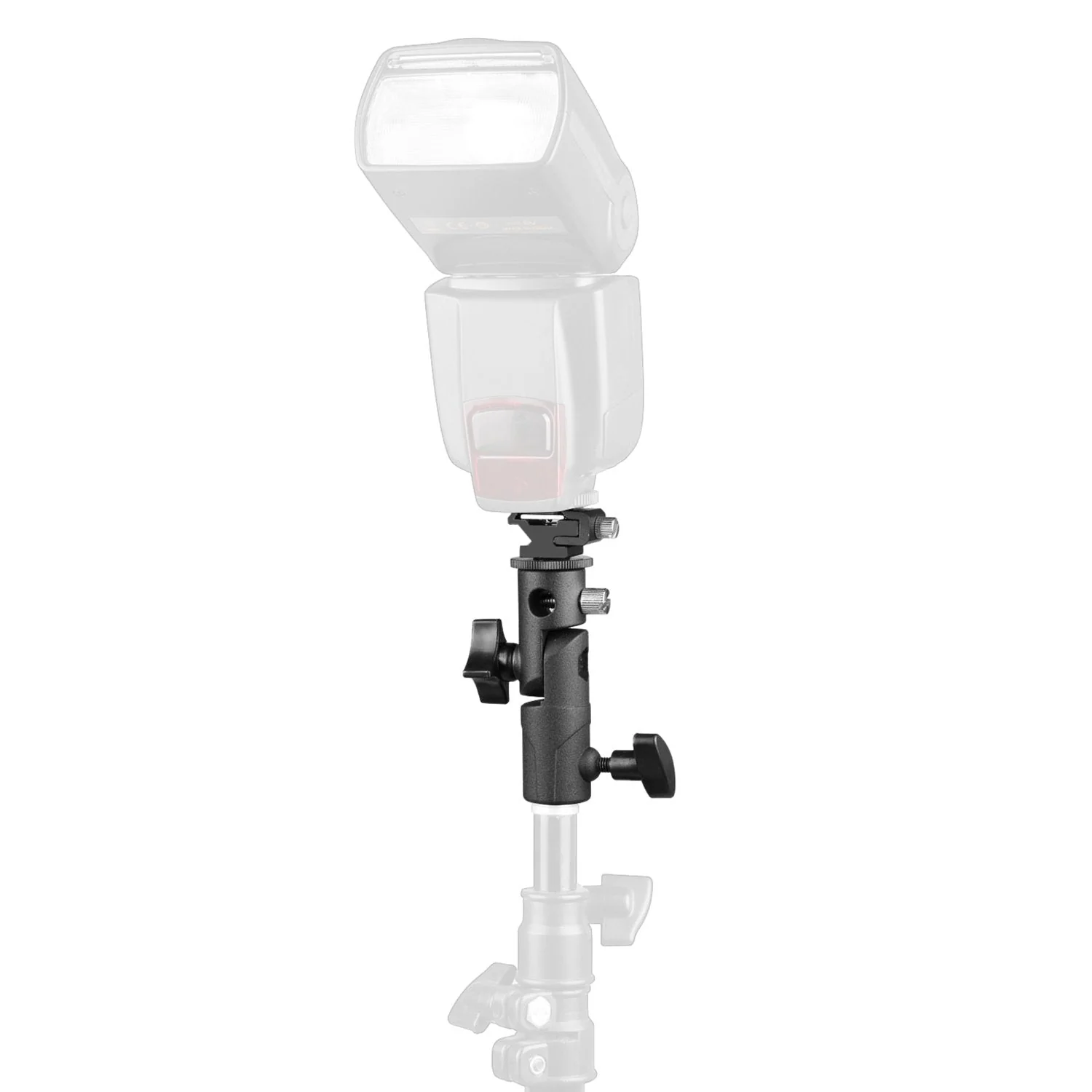 Anwenk Camera Flash Speedlite Mount Swivel Light Stand Bracket with Umbrella Reflector Holder for Camera DSLR Nikon Canon Pentax Olympus and Other DSLR Flashes Studio Light LED Light, 1Pack Flash Bracket-1P - Image 4