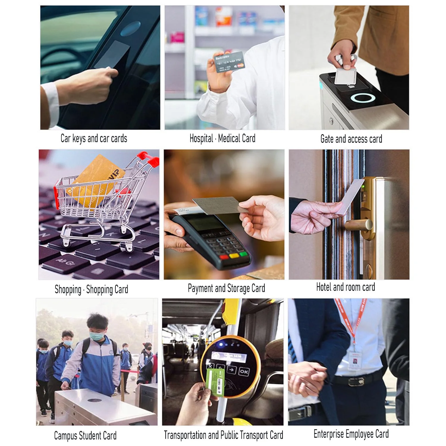 AOAMZ NFC RFID 13.56 MHz UID Card, Readable, Rewritable, Modified, Made of PVC Material, Used for 1K IC Card Non-Contact Detection White Card (50) for Access Control System 49 - Image 6