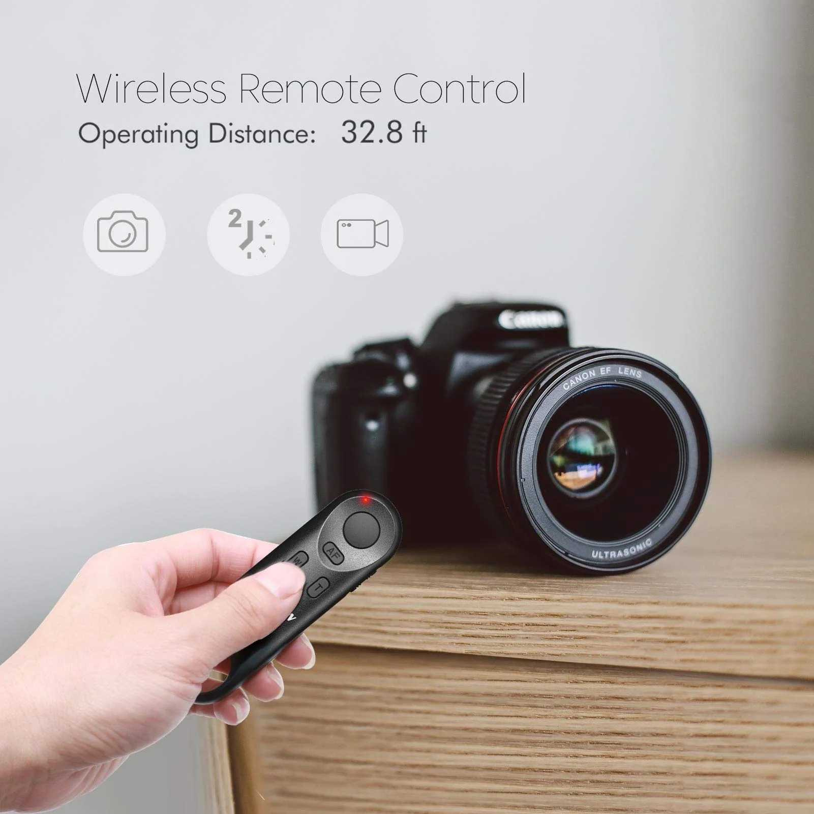 AODELAN Camera Remote Control for Canon EOS RP, EOS R, R5, R6, M50, M50 II, 6D Mark II, 77D, 850D, 800D, 200D, 250D, EOS Rebel SL2, Rebel T7i, T8i, 90D, EOS M6 Mark II, SX70 HS; Replaces Canon BR-E1 - Image 2